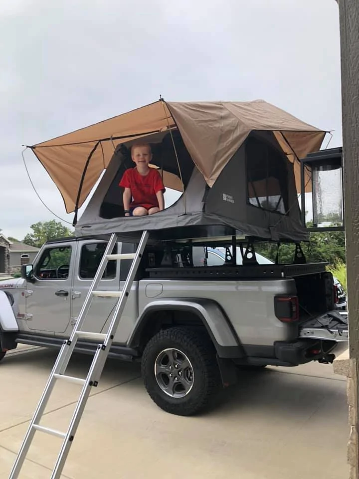 Jeep Gladiator Ace Engineering Upper Decker (and Tent/Tent Bars?) - Overlanding Rig Upper Decker w Open Tent