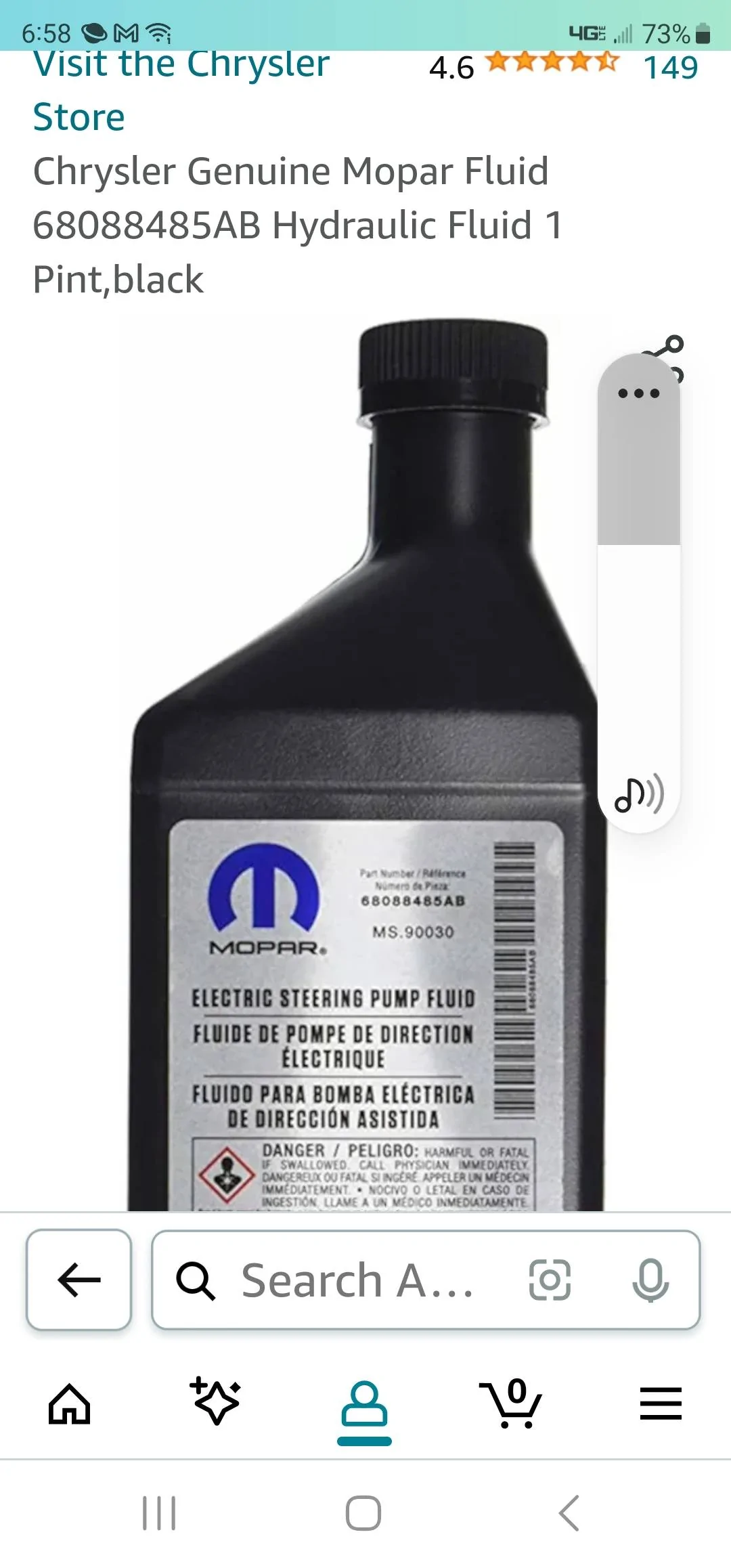 Jeep Gladiator Power steering fluid Screenshot_20231006_185854_Amazon Shopping