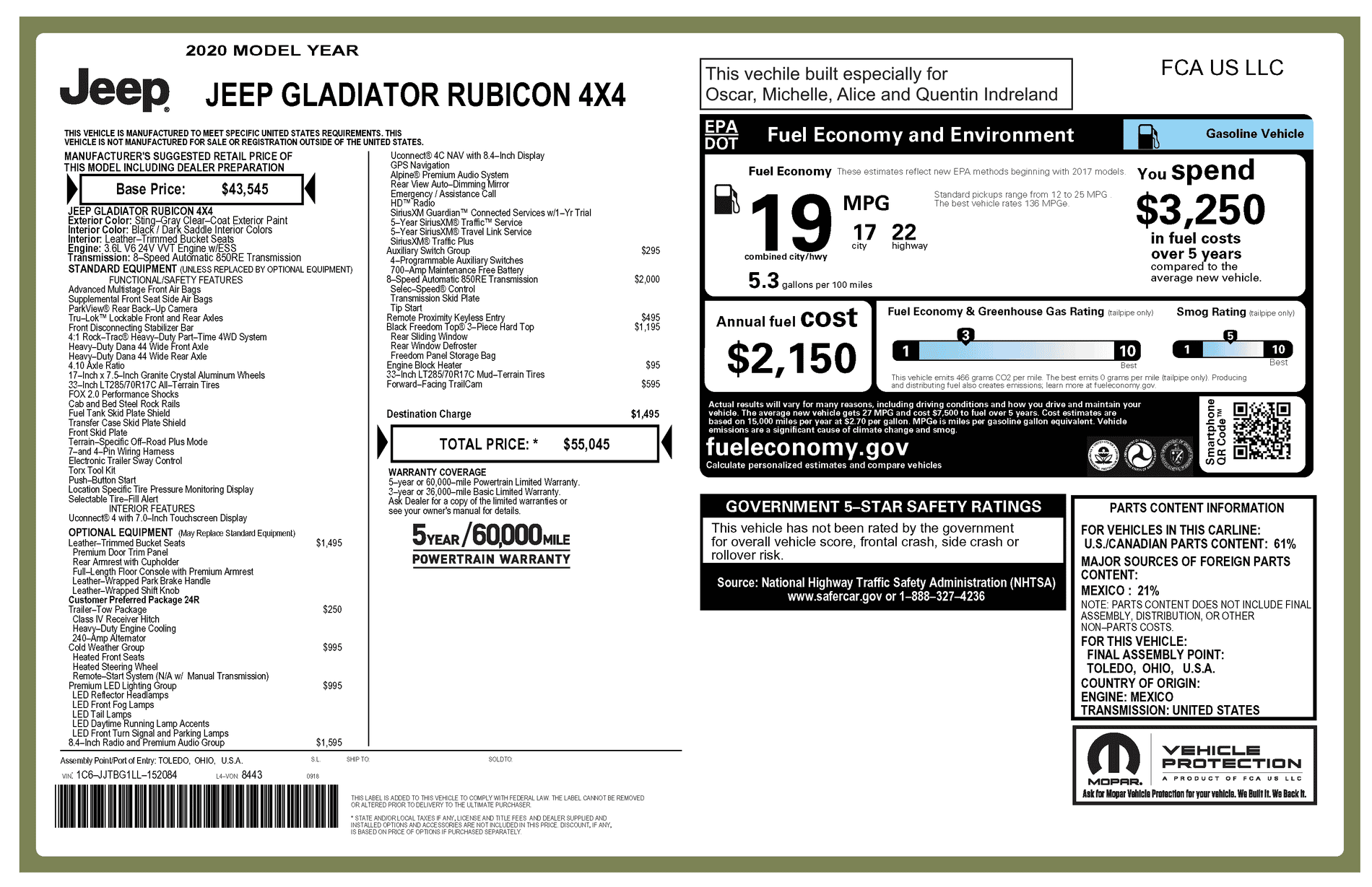 Jeep Gladiator OFFMAPoverland's Gladiator Rubicon Build & Trip Journal WindowStickerPDF (1)