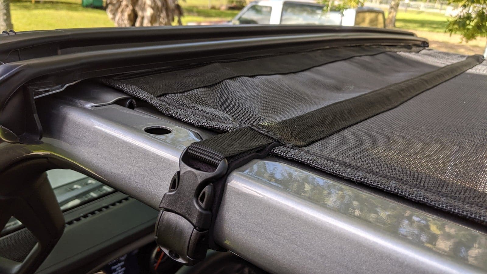 Jeep Gladiator JTopsUsa FULL sunshade installed! 71512399_430004430974668_7741312048595730432_n