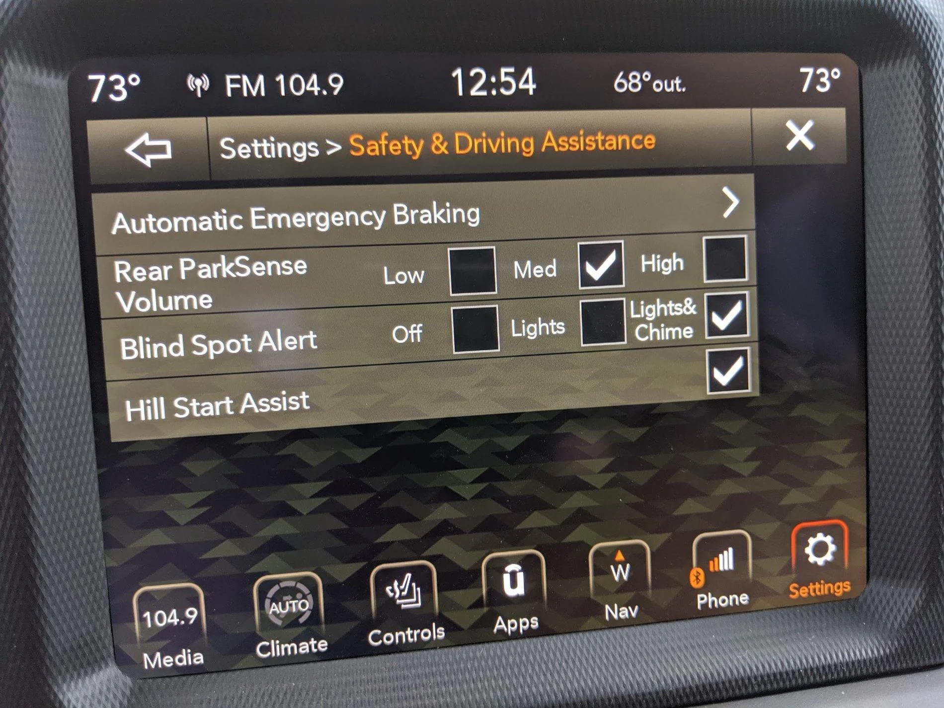 Jeep Gladiator Selectable Tire Fill Alert IMG_20190923_125438