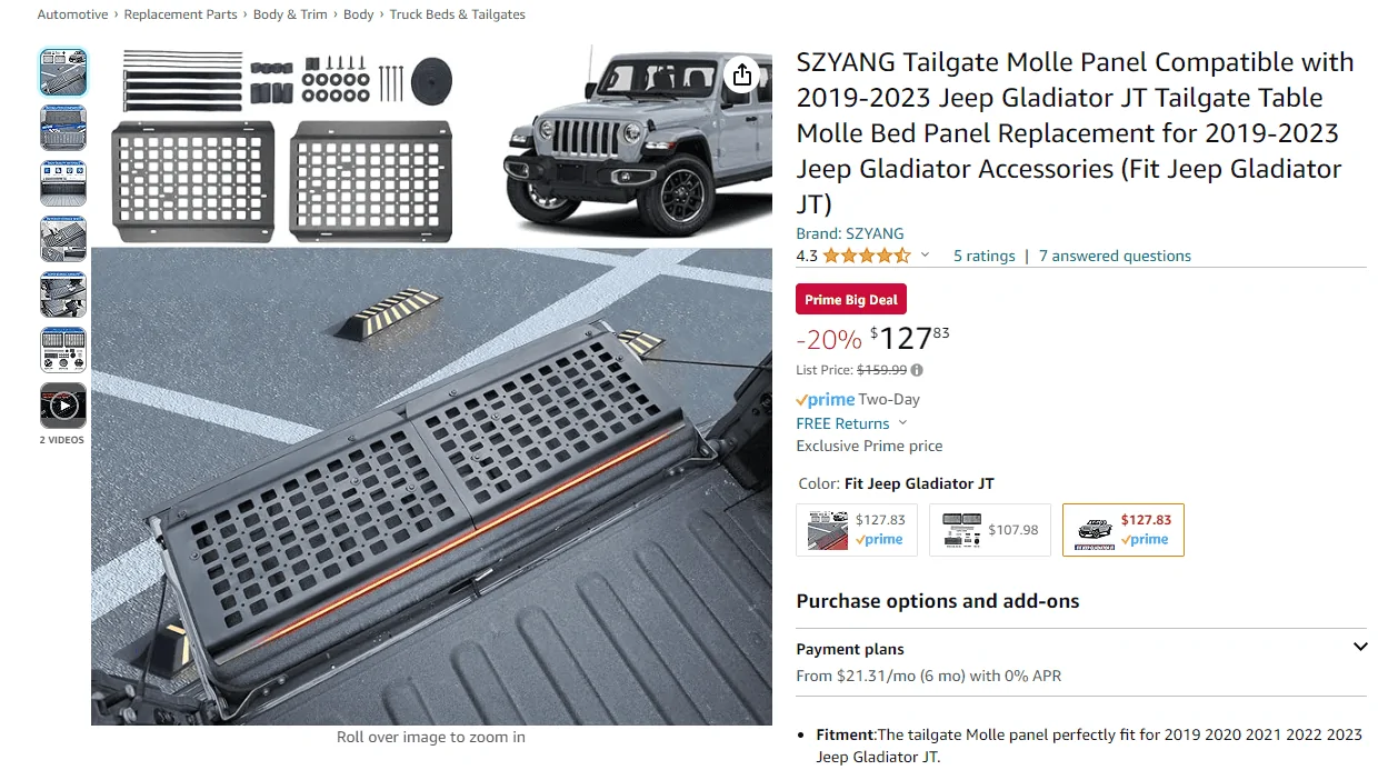 Jeep Gladiator Oct 10-11 2023 Amazon Prime Day Deals 1696961575124