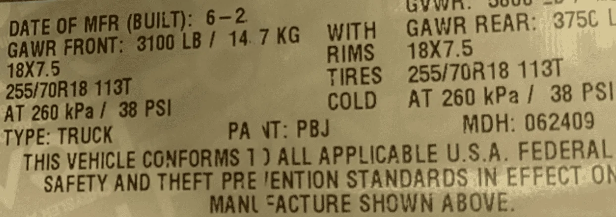 Jeep Gladiator TPMS 2021 HA 1696968245892