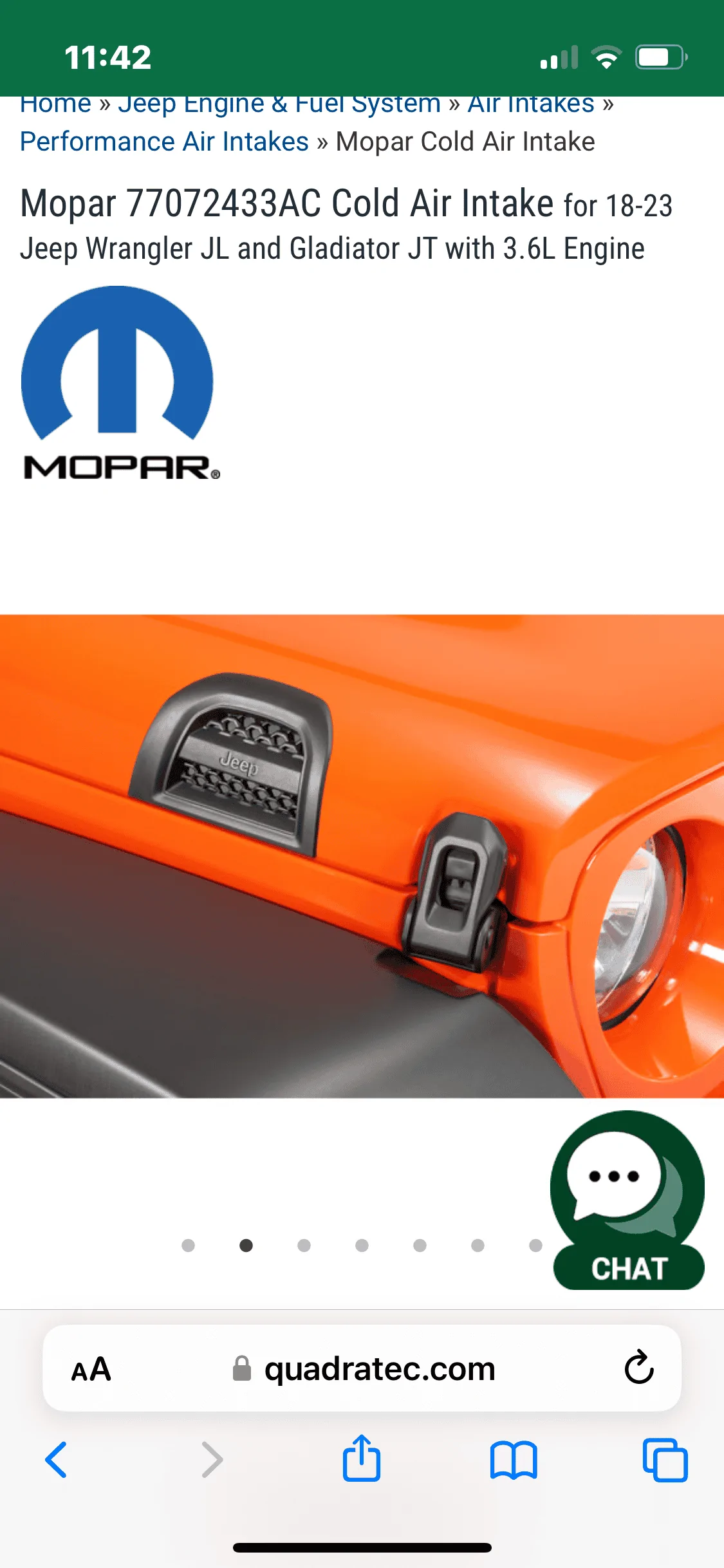 Jeep Gladiator Mopar cold air intake hood vent kit for 2018 to 2023 Jeep Wrangler And Gladiator hoods. IMG_3849