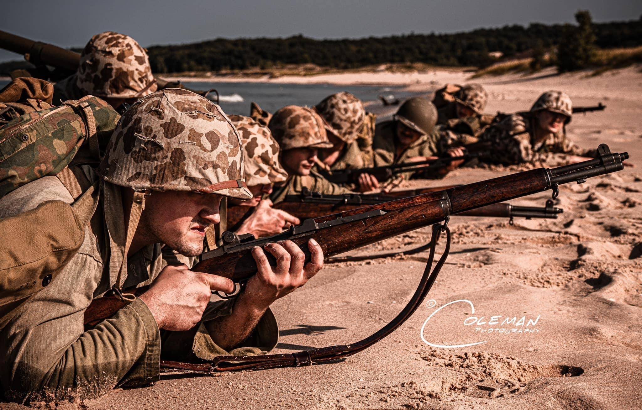 Jeep Gladiator Gun guys (and gals) Marines on the beach