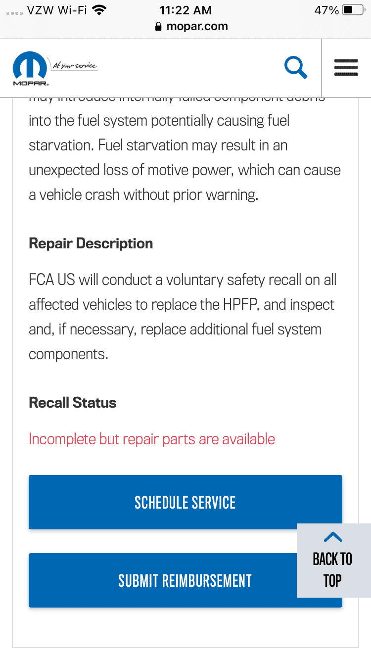 Jeep Gladiator CP4 Fuel Pump EcoDiesel Recall 229FFC7C-4A84-477C-B82D-E611636FE82F