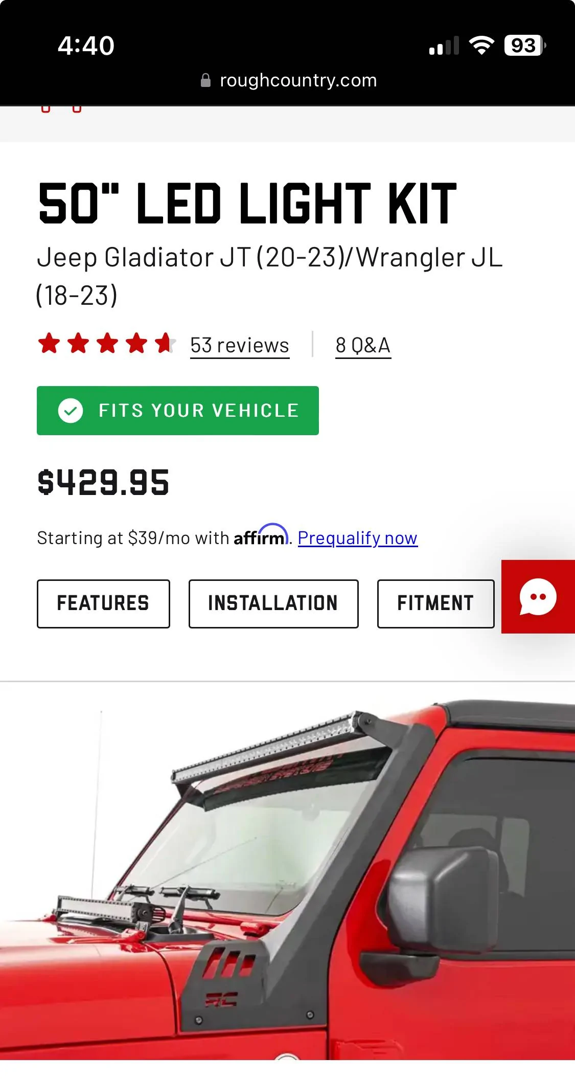 Jeep Gladiator Rough country 50" LED Light Kit IMG_0191