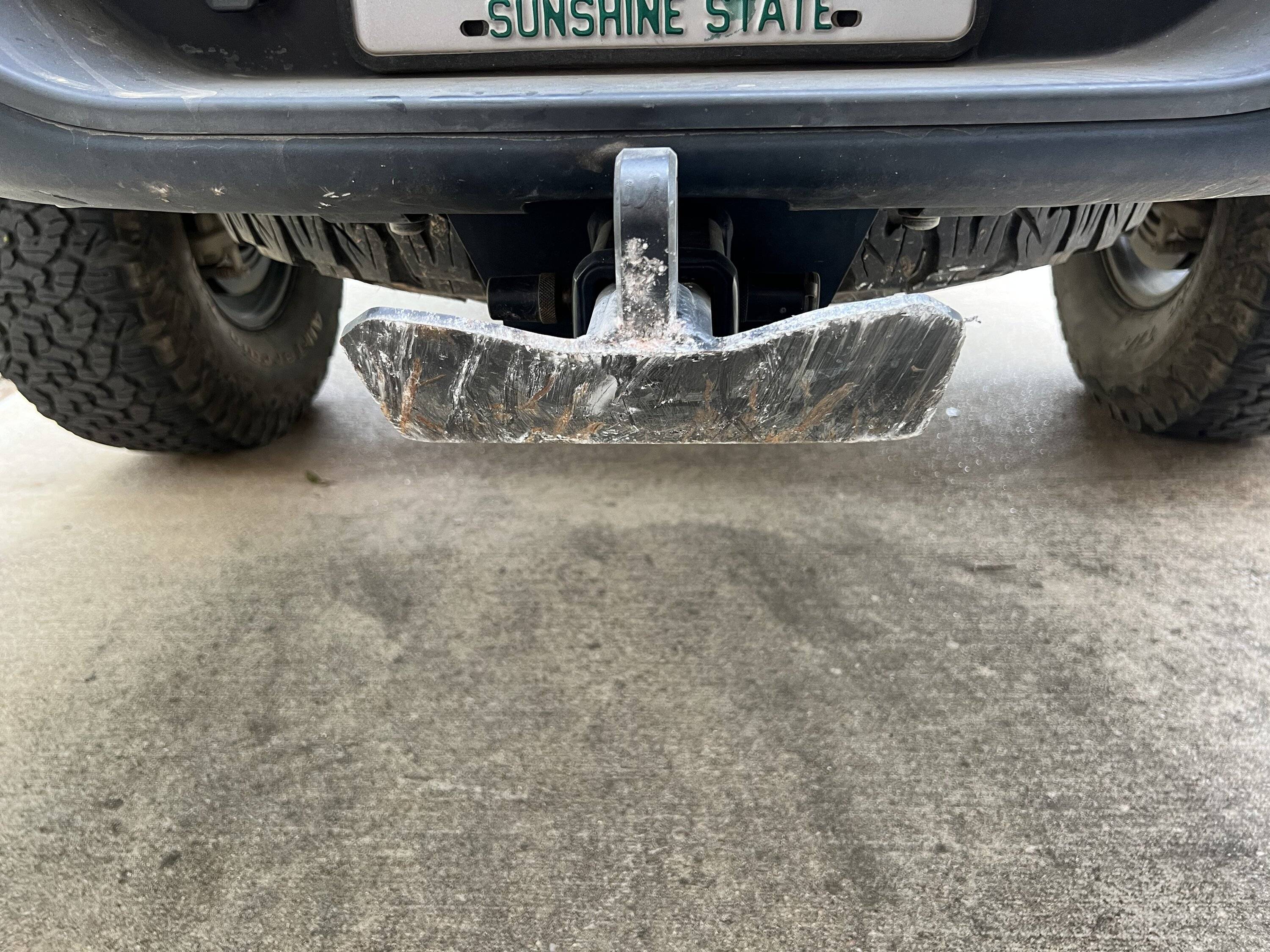 Jeep Gladiator Protecting Your Rear -  Sheridan hitch mounted skid from Warfab IMG_2810