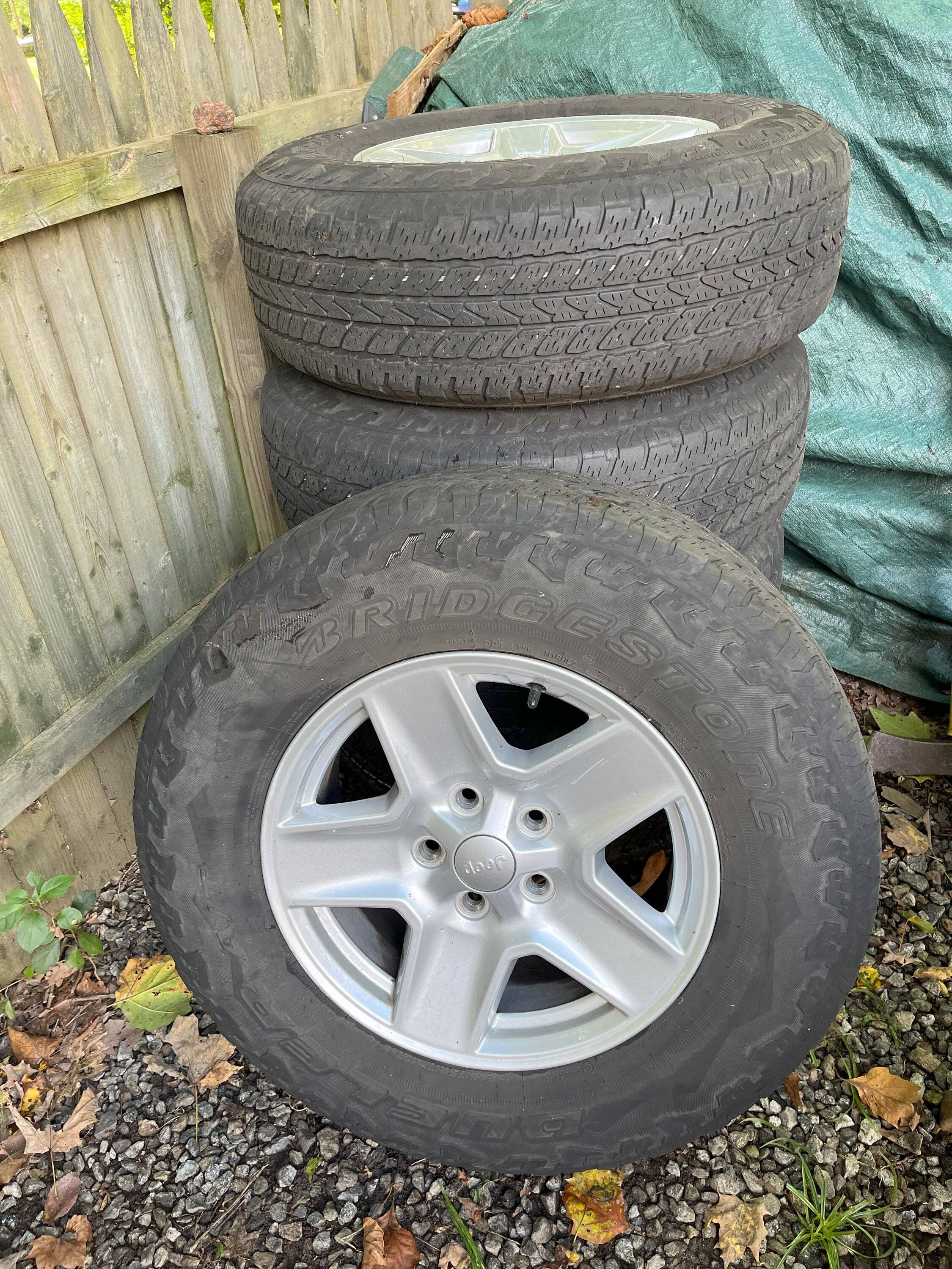 Jeep Gladiator Five 17" OEM tires and rims taken off Jeep Gladiator Sport at 30,000 miles. $300 IMG_9680