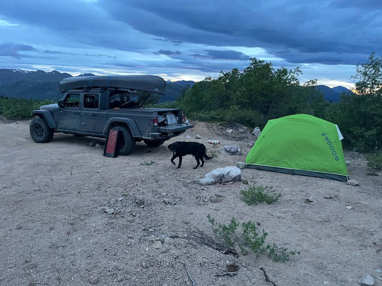 Jeep Gladiator Camping with your Gladiator paddle - 1