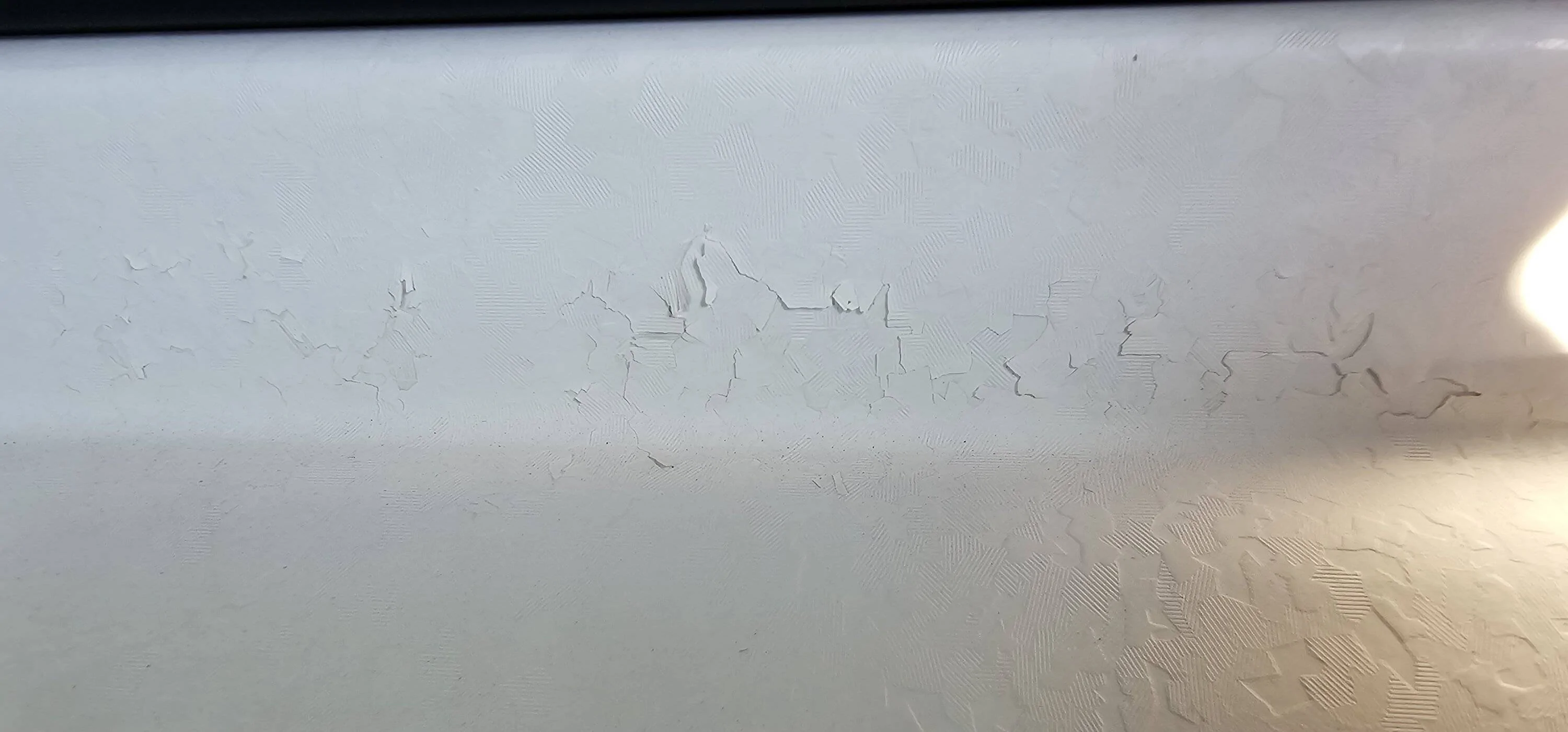 Jeep Gladiator Peeling white coating inside hard top jeep top inside coating 2