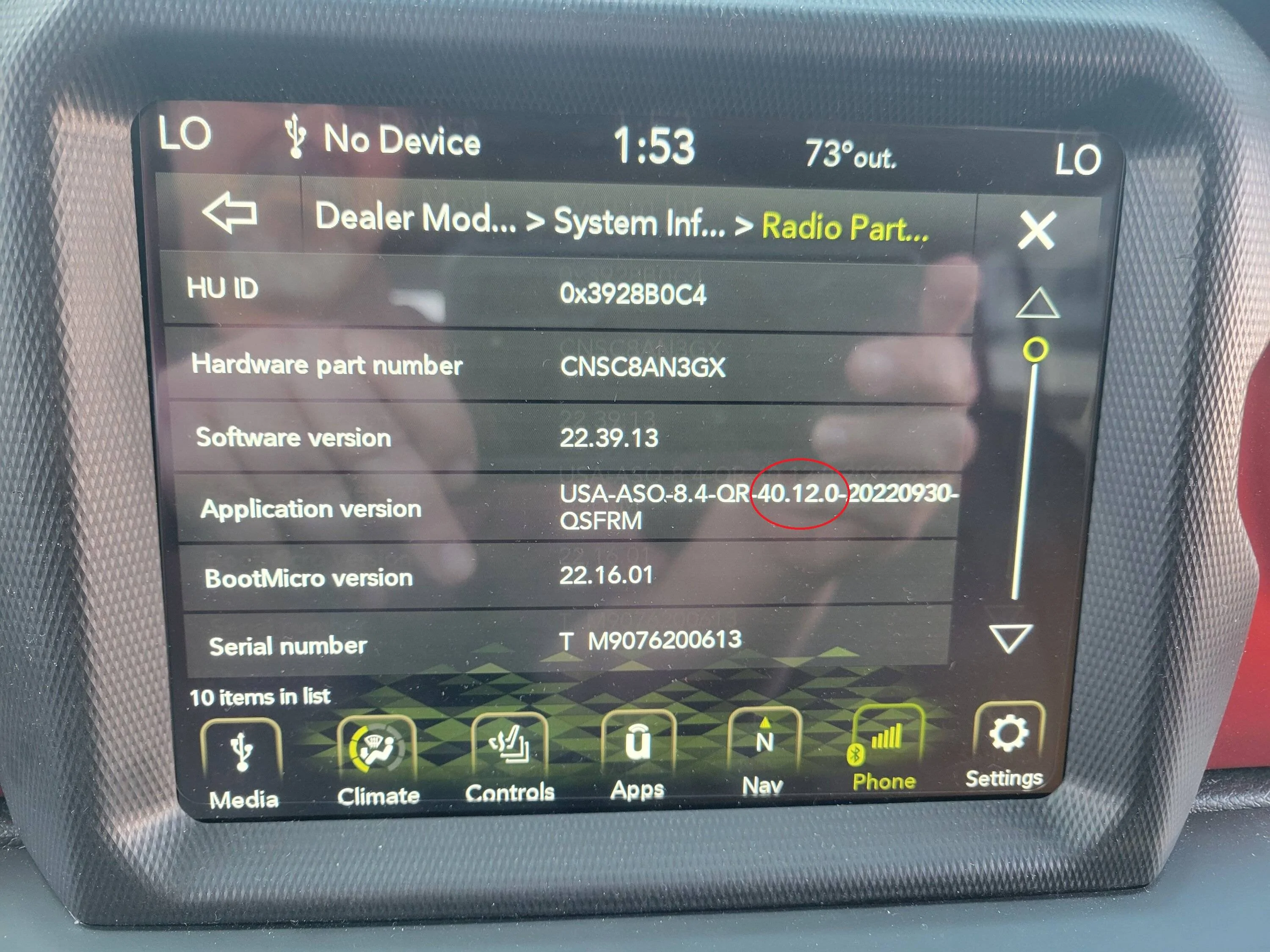 Jeep Gladiator Software update in progress… 20230420_135320