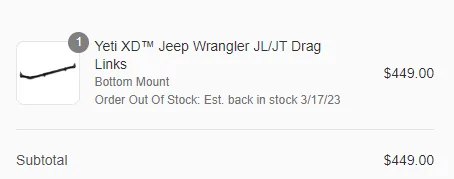 Jeep Gladiator Steer Smarts Drag Link and Steering Stabilizer  - New 1698259641483