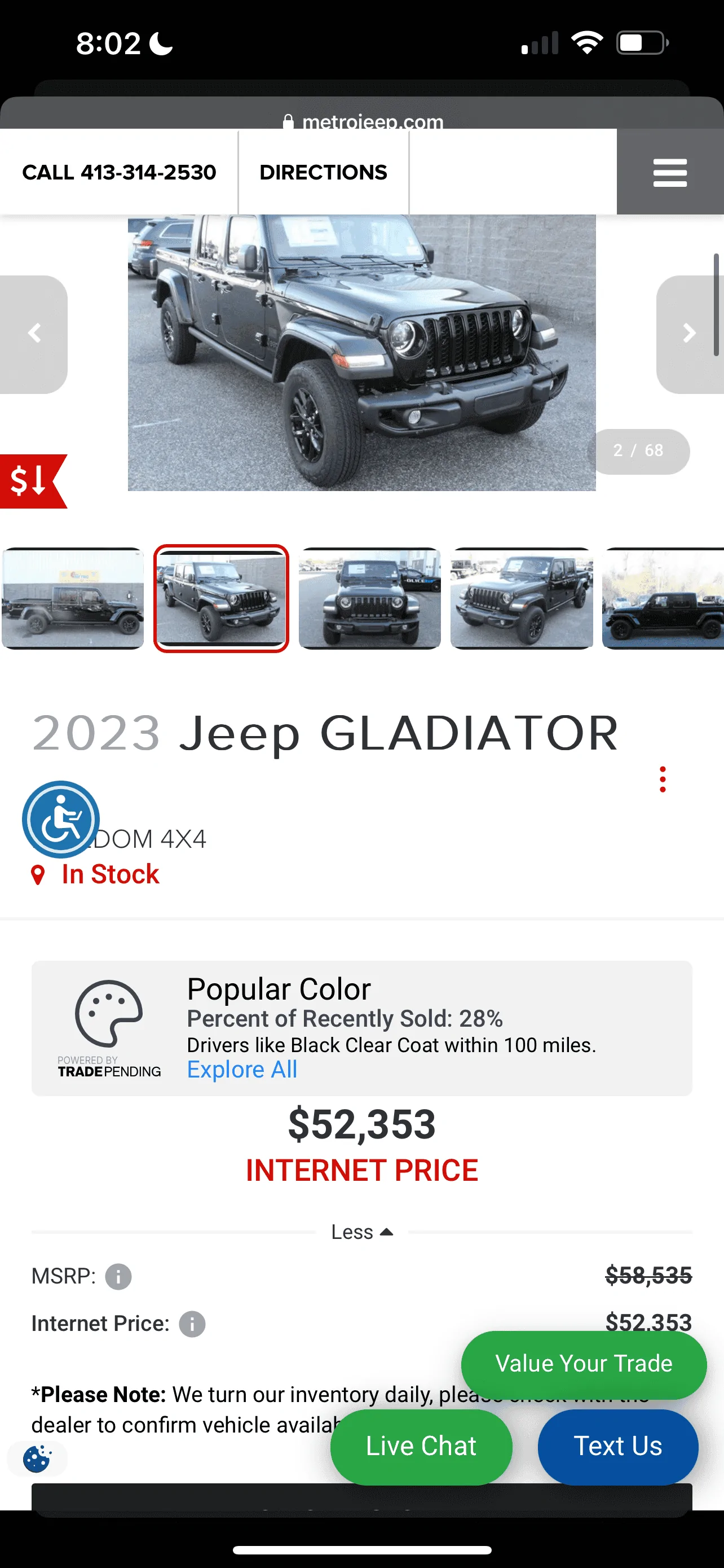 Jeep Gladiator ISO NEW 2023 Sport S *with max tow package* IMG_0142