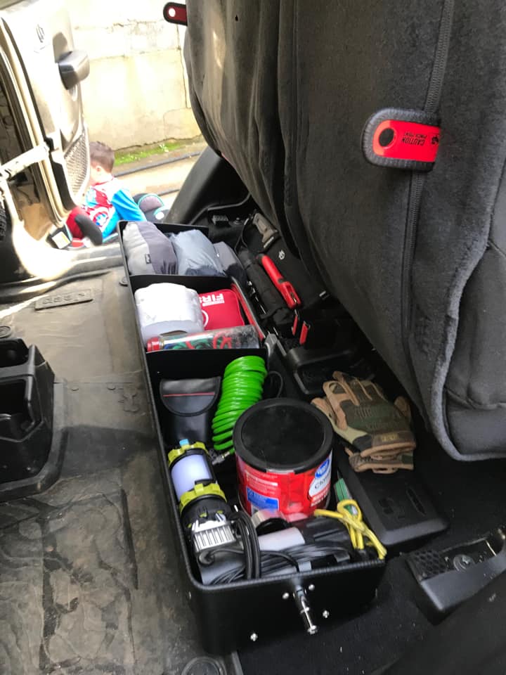 Jeep Gladiator I'm looking for more under seat storage space in the rear 166325918_10157681755431360_3728289967503936371_n