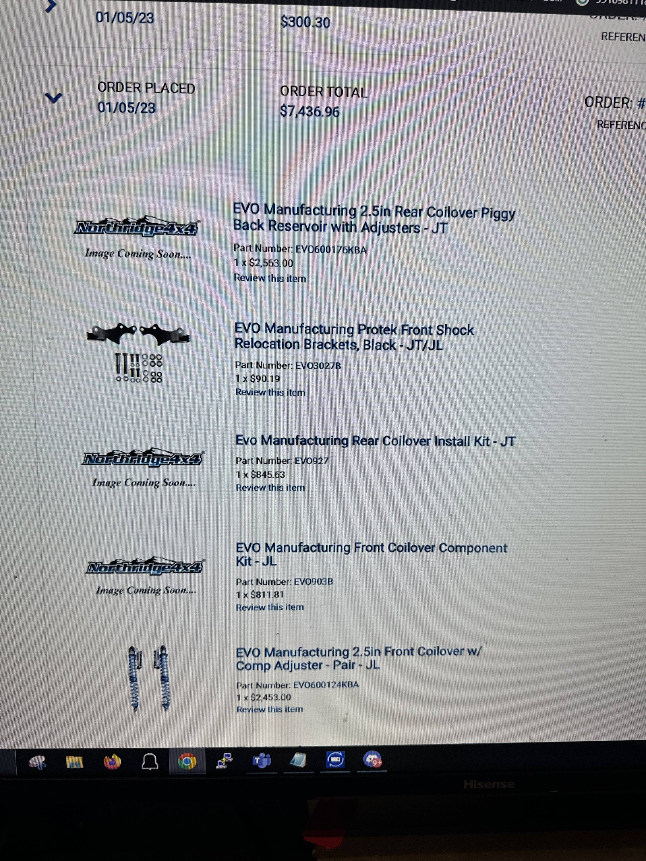 Jeep Gladiator JT EVO Coilover Kit - Front and Rear Brand new in box IMG-3530.JPG