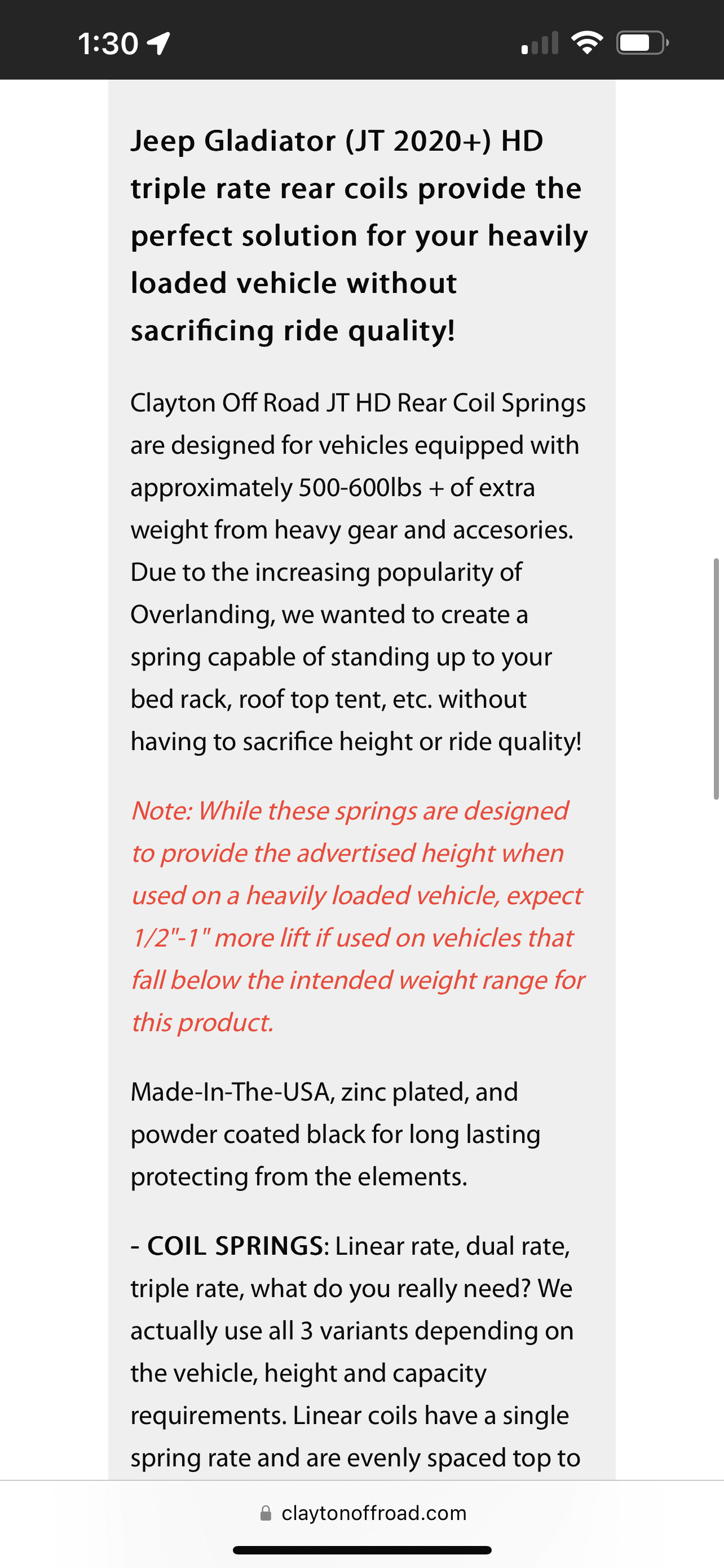 Jeep Gladiator Drooping rear end “squat” IMG_0157