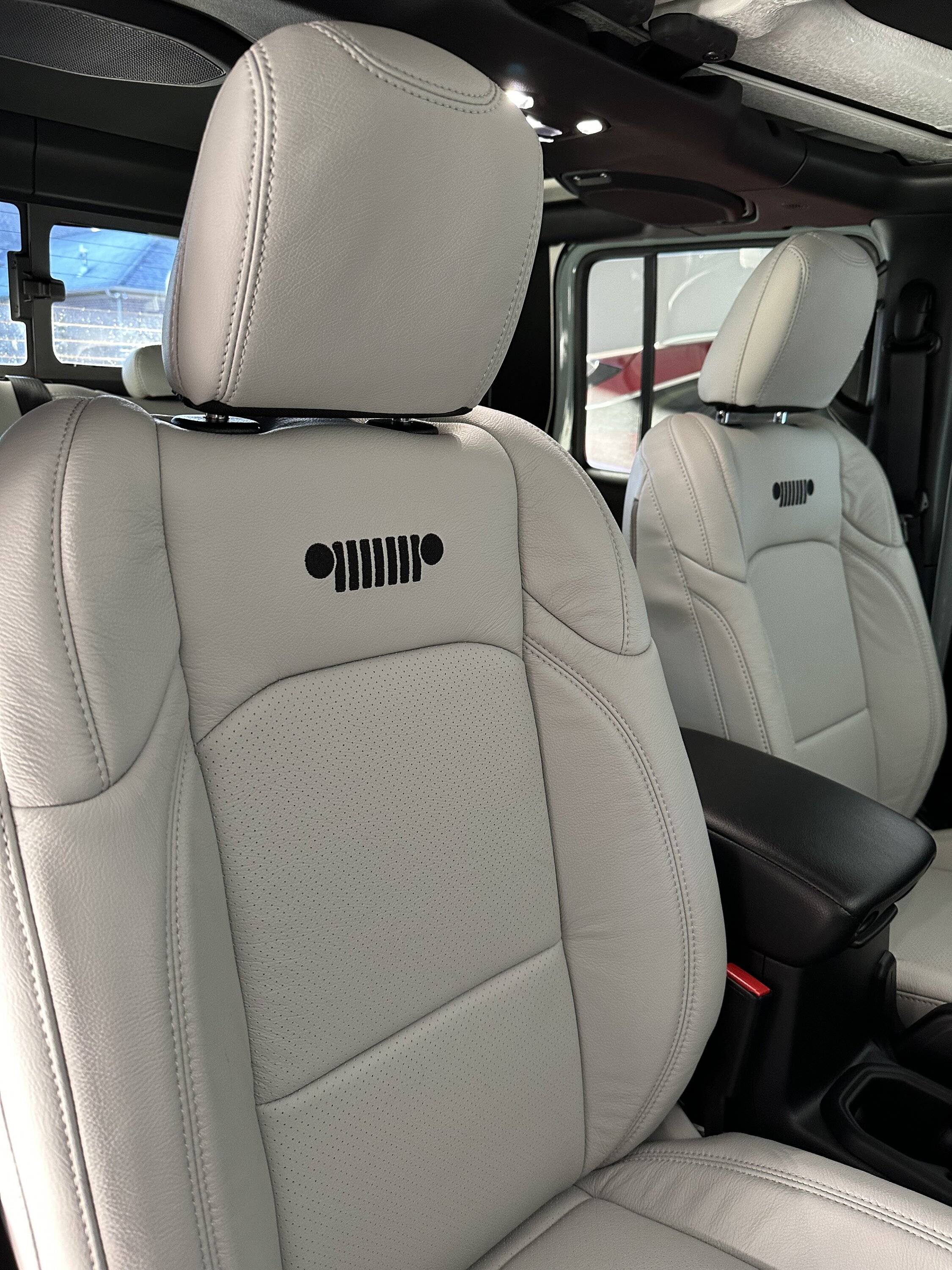 Jeep Gladiator Katzkin leather installed in my 2023 Sport S IMG_0983
