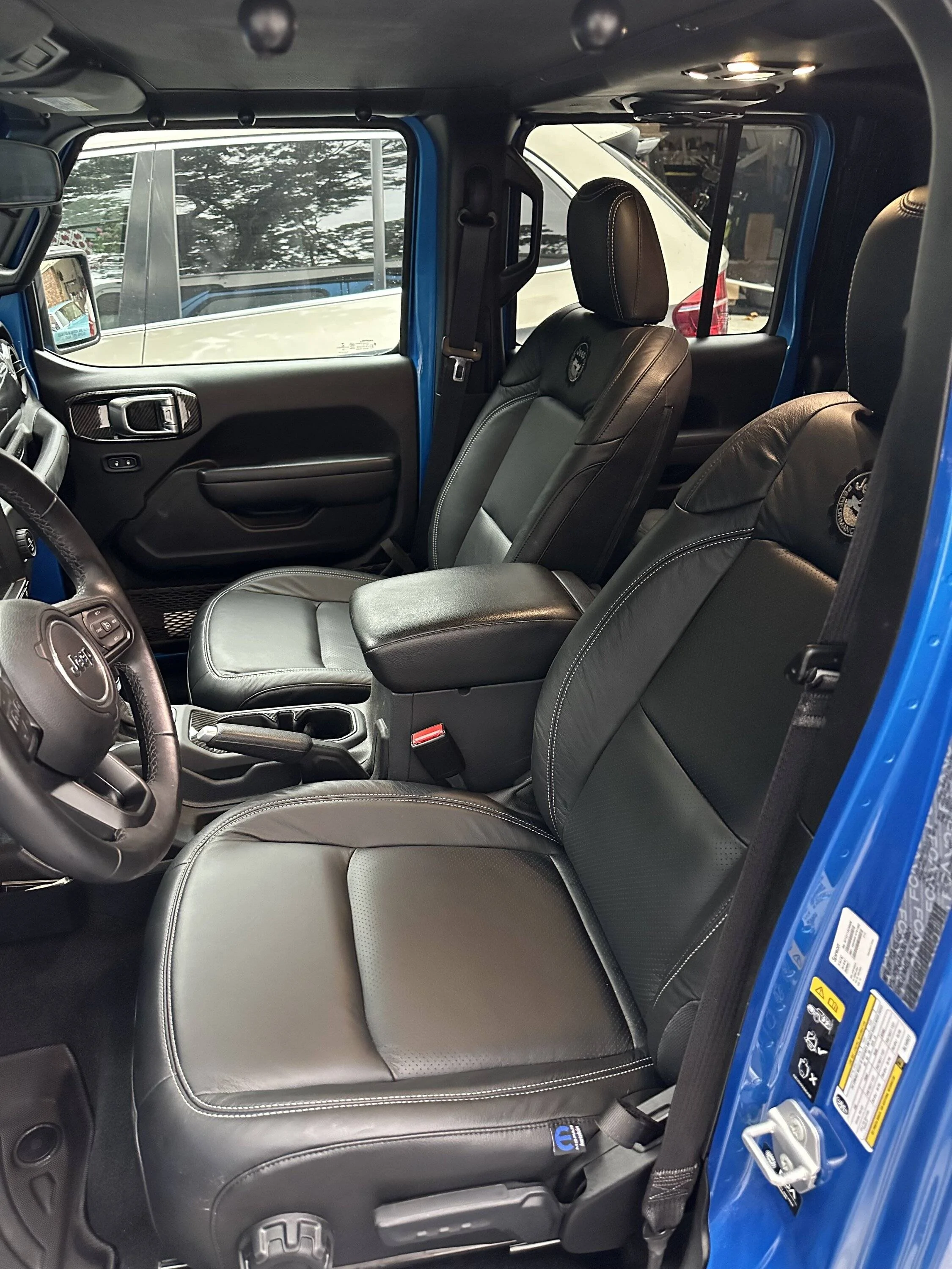 Jeep Gladiator Katzkin leather installed in my 2023 Sport S IMG_1585