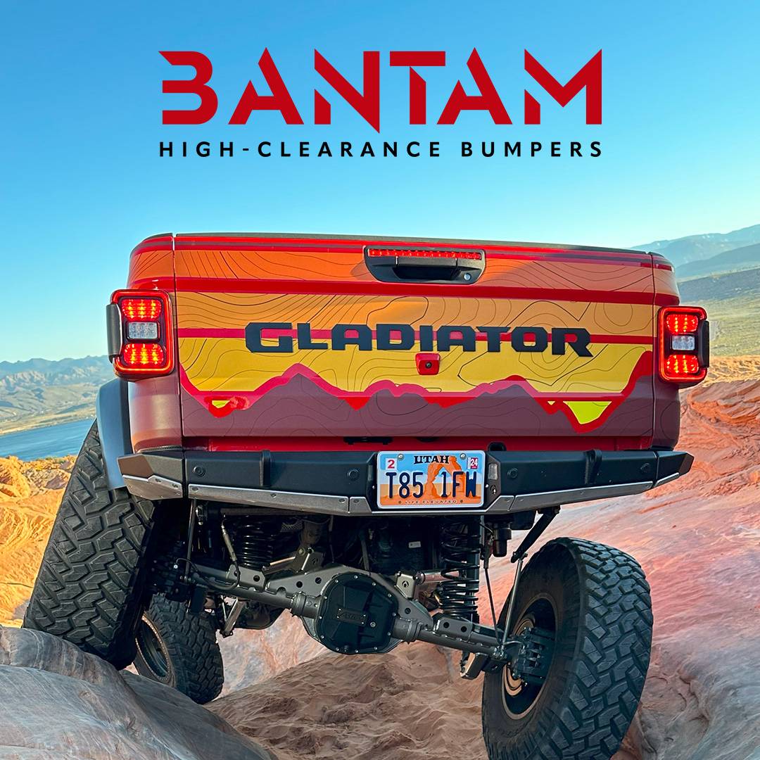 Jeep Gladiator New Product  Release  Artec's  Front and Rear Bantam Series Bumpers are here to turn heads and tackle trails. social1