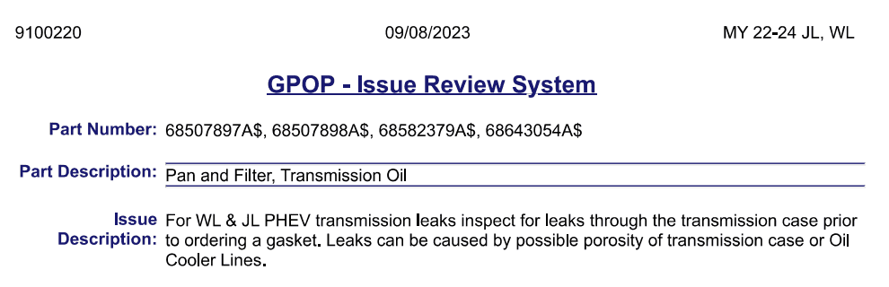 Jeep Gladiator Anyone have trans leaks? 1699404979142