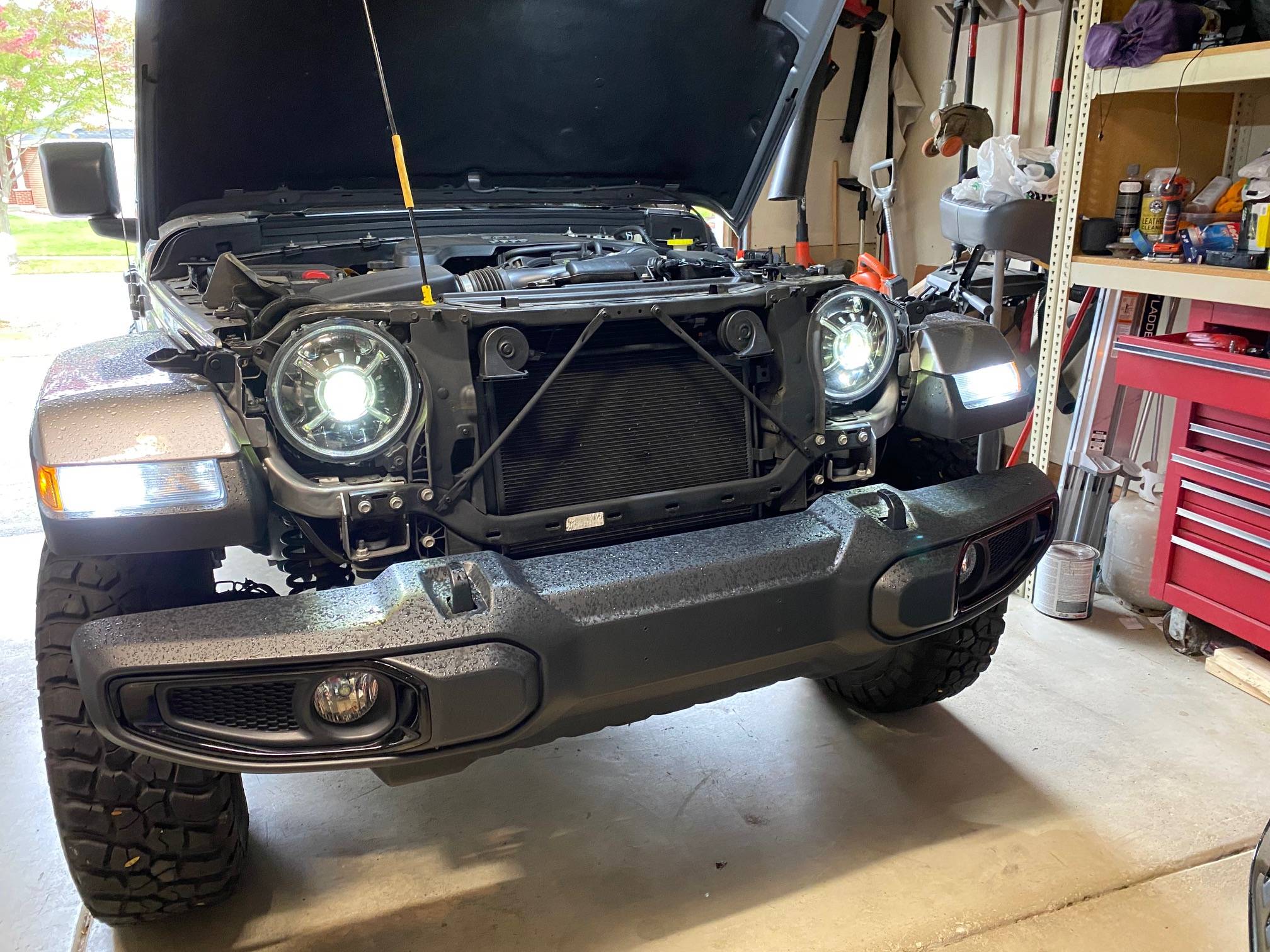 Jeep Gladiator USED Rough Country 9” LED Headlights Jeep Headlights used 2