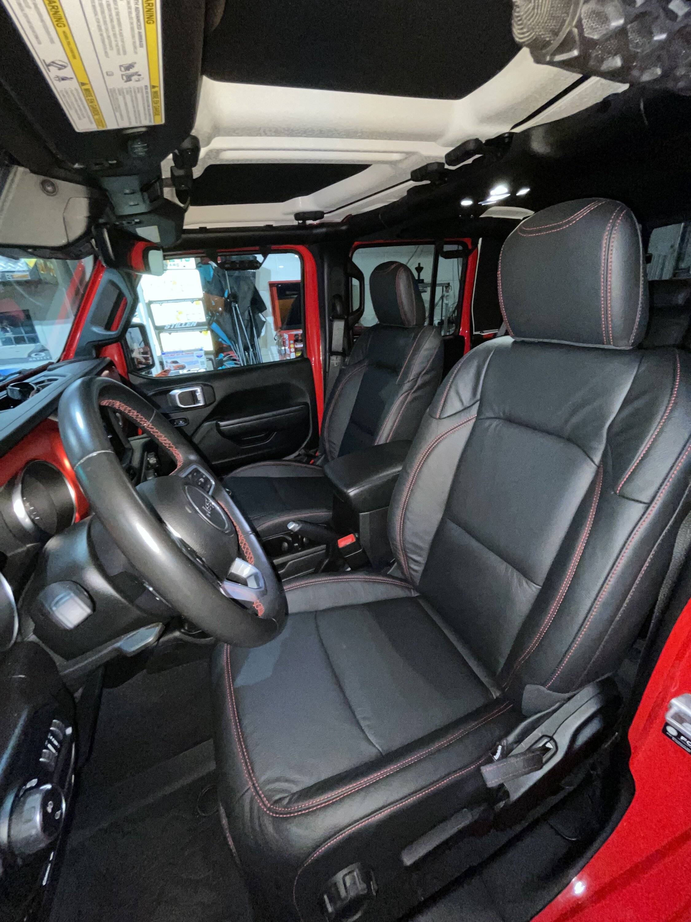 Jeep Gladiator Katzkin leather installed in my 2023 Sport S IMG_1220