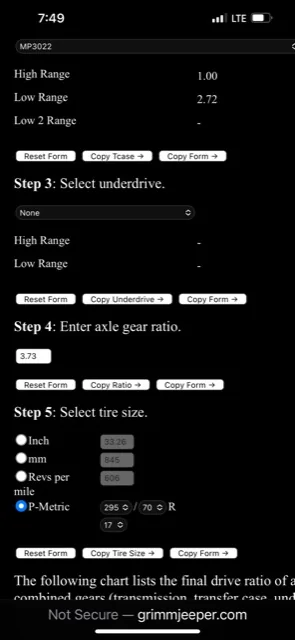 Jeep Gladiator GrimmJeeper Gear Ratio Calculator IMG_8904