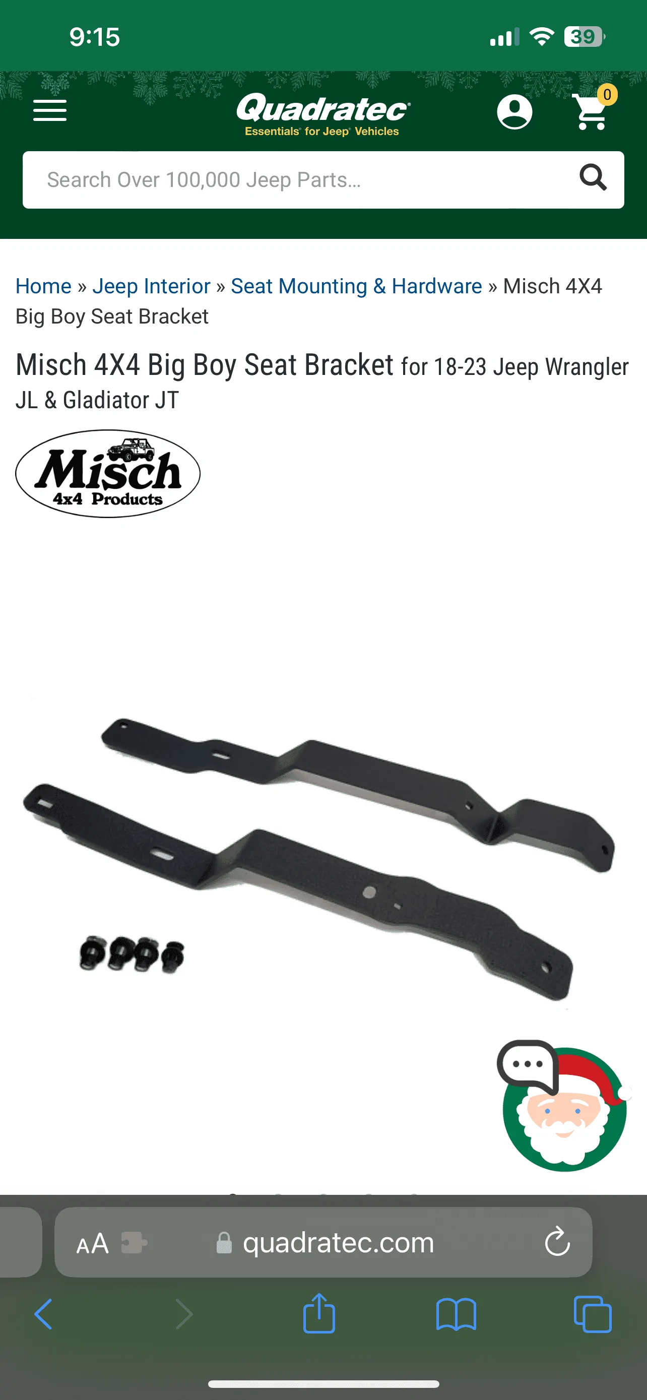 Jeep Gladiator Misch 4X4 Big Boy Seat Bracket 322F2B09-1E27-4A44-AF4D-70FA83D82141