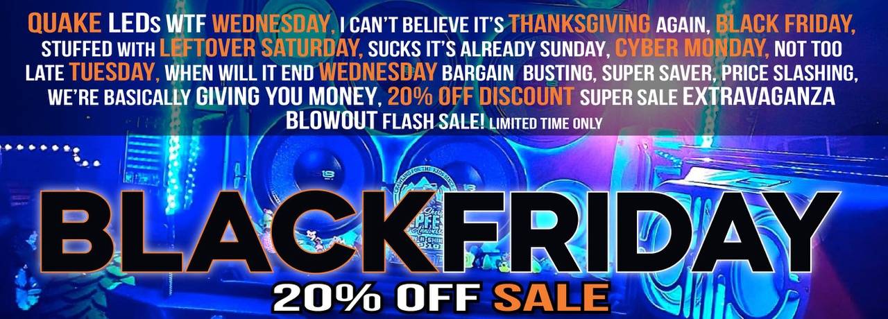 Jeep Gladiator Quake LED's Week Long Black Friday 20% Off Super SALE is Live TODAY! Banners_2023_Web 7