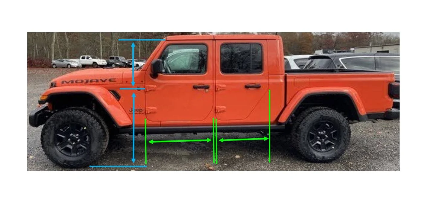 Jeep Gladiator Need help with door measurements... Measurements 2
