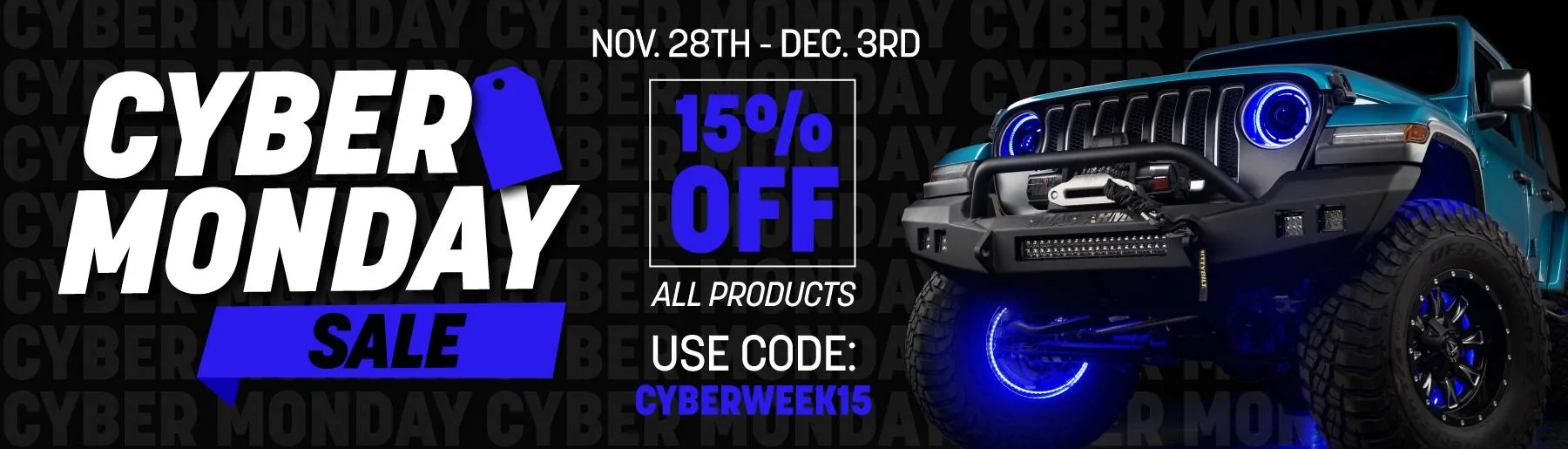 Jeep Gladiator CYBER WEEK SAVINGS are here!!! Code INSIDE BFCM-extended-jeep-web (1)