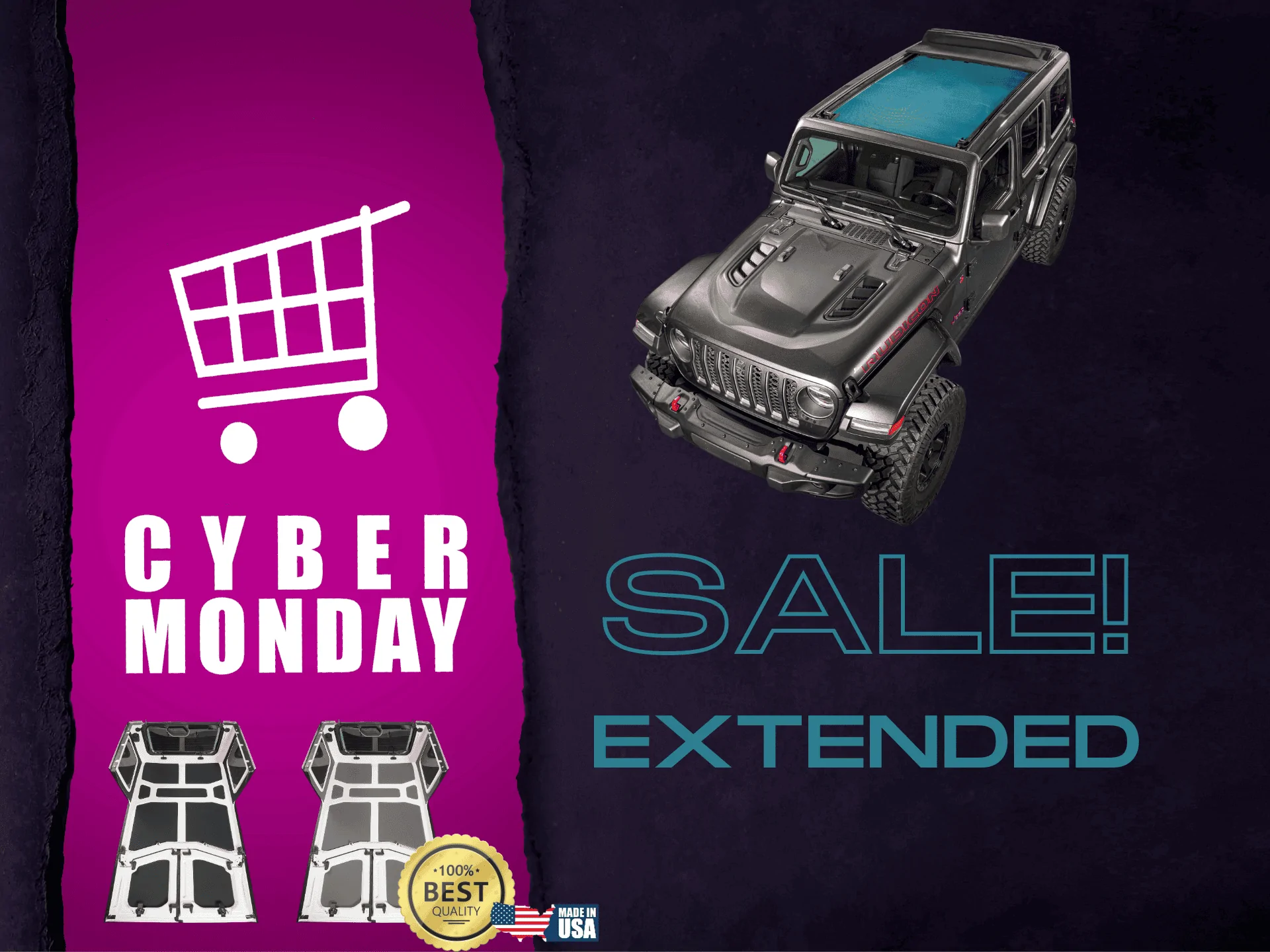 Jeep Gladiator ? Extended Sale Alert! Special BFCM Deals on Hothead Headliners – Till Month-End! Email - Cyber Monday 3rd Email (1)