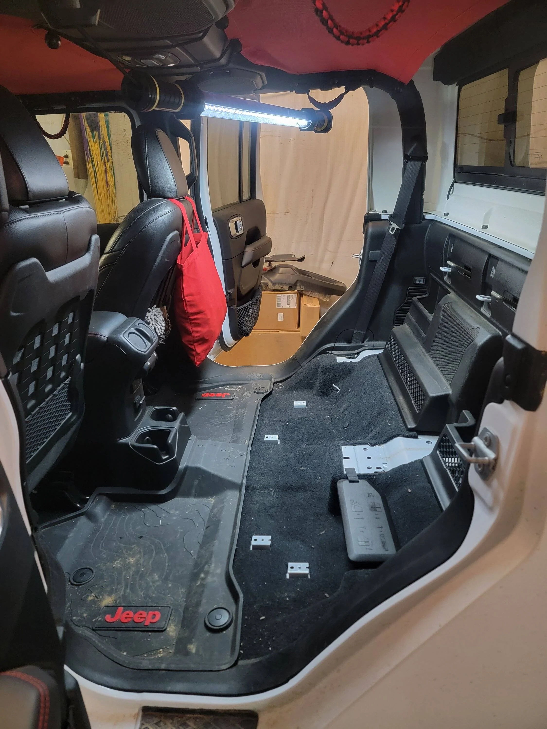 Jeep Gladiator Delete rear seat this weekend 20231201_225600