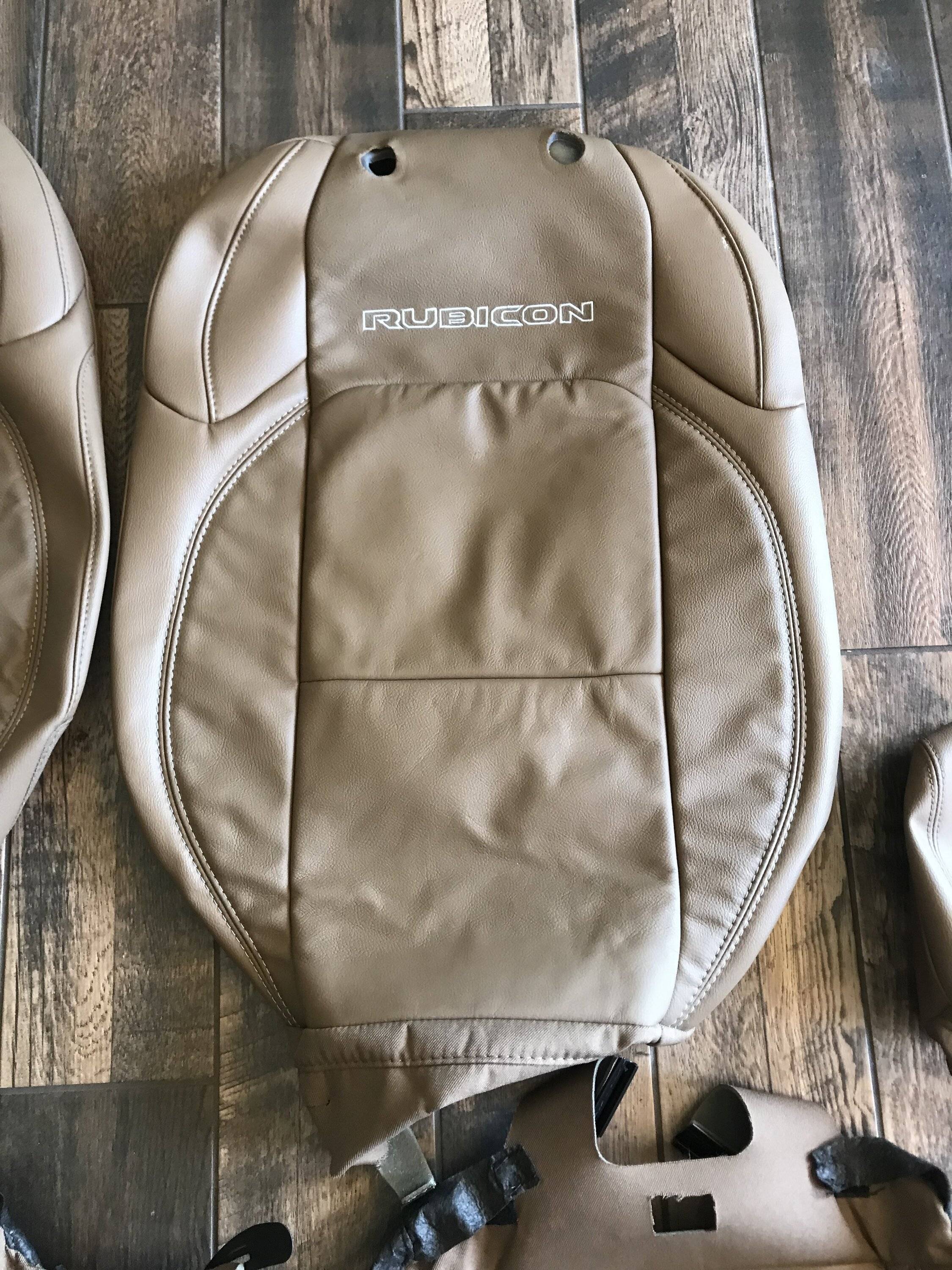 Jeep Gladiator Jeep Gladiator Dark Saddle Leather Front Seat Skins and Rear Complete IMG_6913
