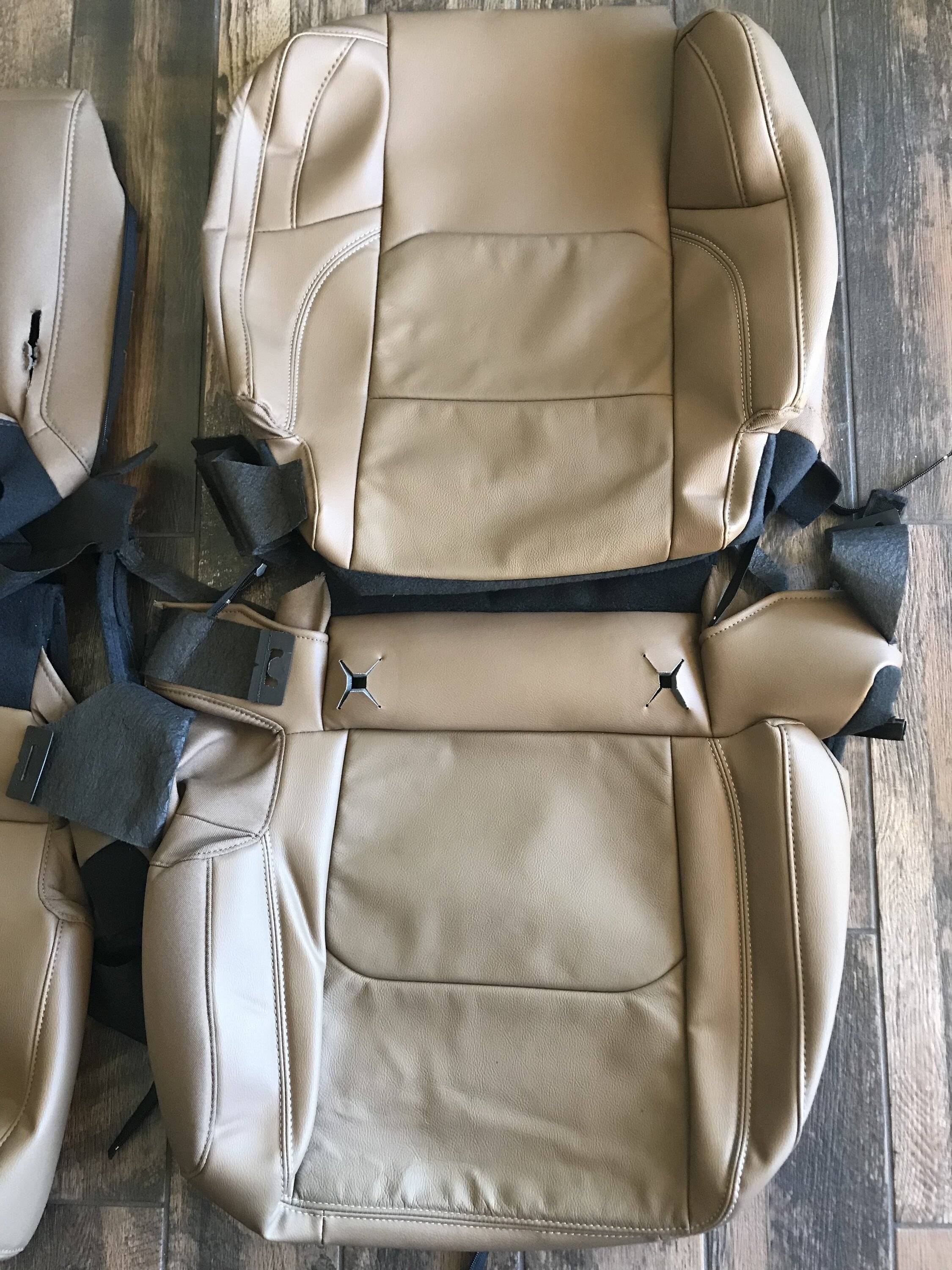 Jeep Gladiator Jeep Gladiator Rubicon Dark Saddle Rear Leather Seat Skins New Take Off IMG_7019
