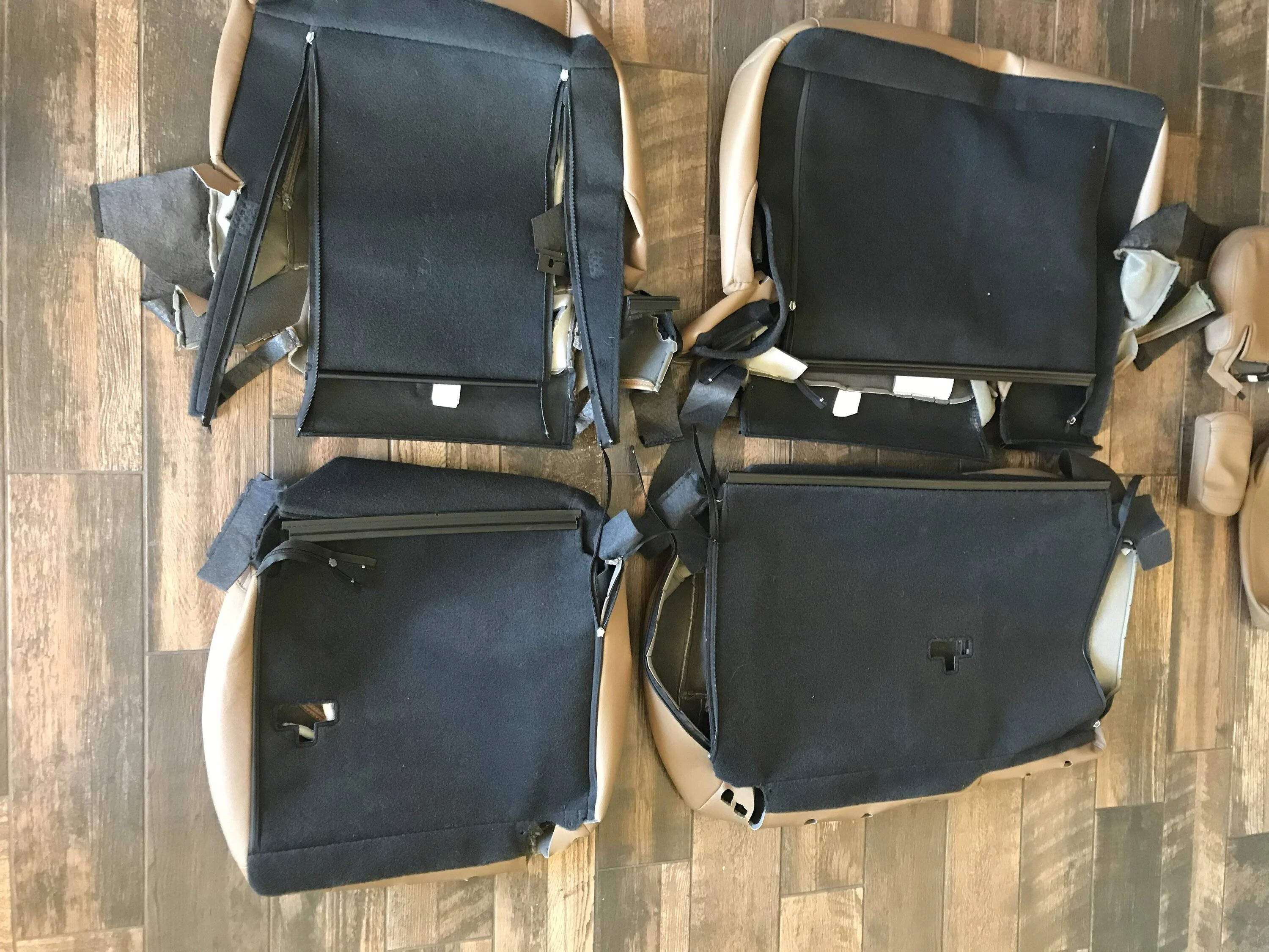 Jeep Gladiator Jeep Gladiator Rubicon Dark Saddle Rear Leather Seat Skins New Take Off IMG_7023