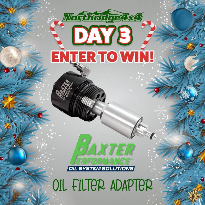 Jeep Gladiator 12 Days of Christmas Giveaways - Northridge4x4 12Days3BaxterFB