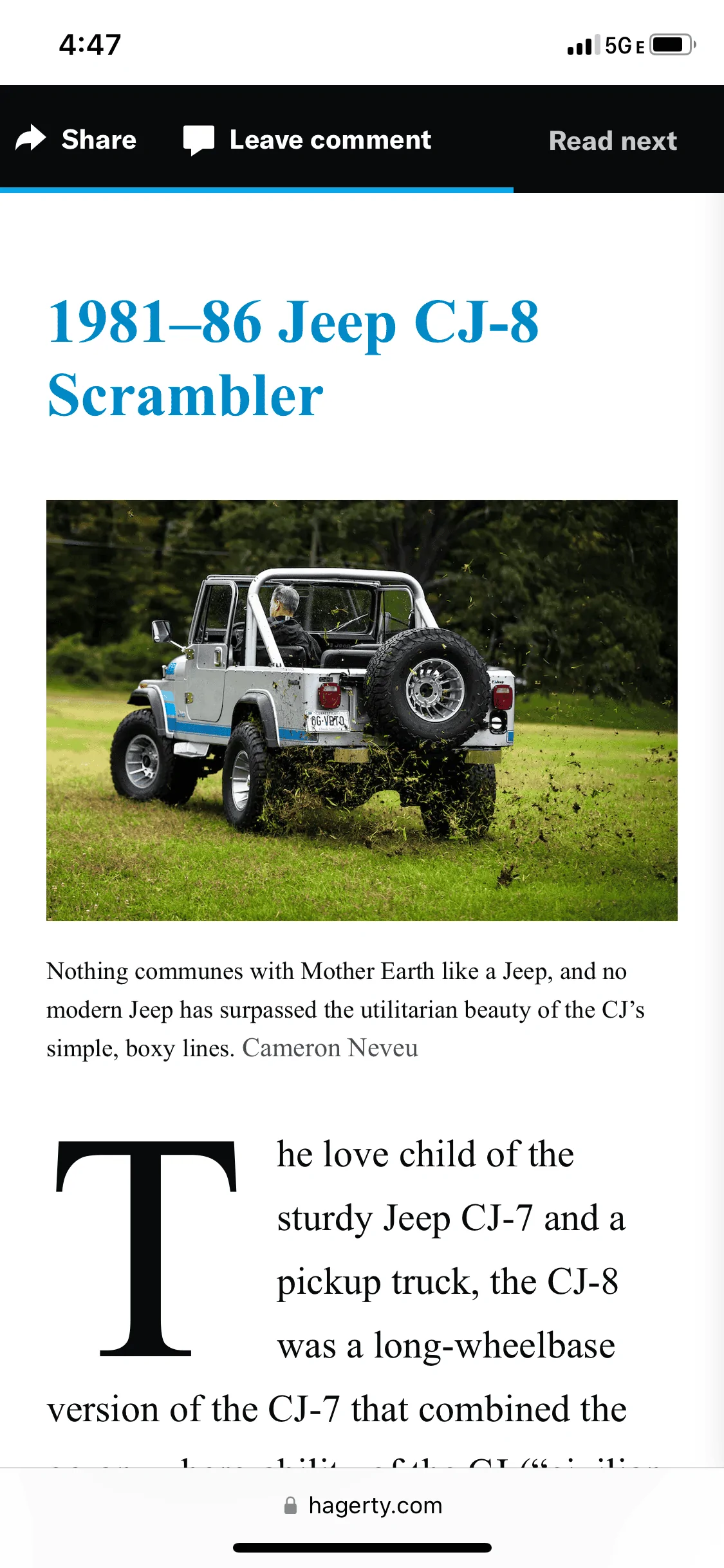 Jeep Gladiator 2024 Bull Market List: 10 Best Collector Cars include the 1981 - 1986 CJ8 IMG_2710