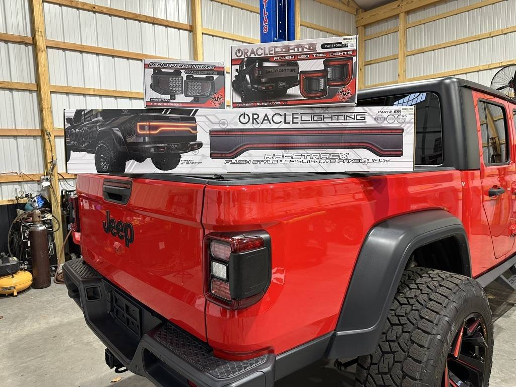 Jeep Gladiator Teaser Video for Racetrack and Flush Mount Installation! + Behind Scenes Photo Shoot Oracle_Lights_Racetrack_Flush_Mount_Taillights