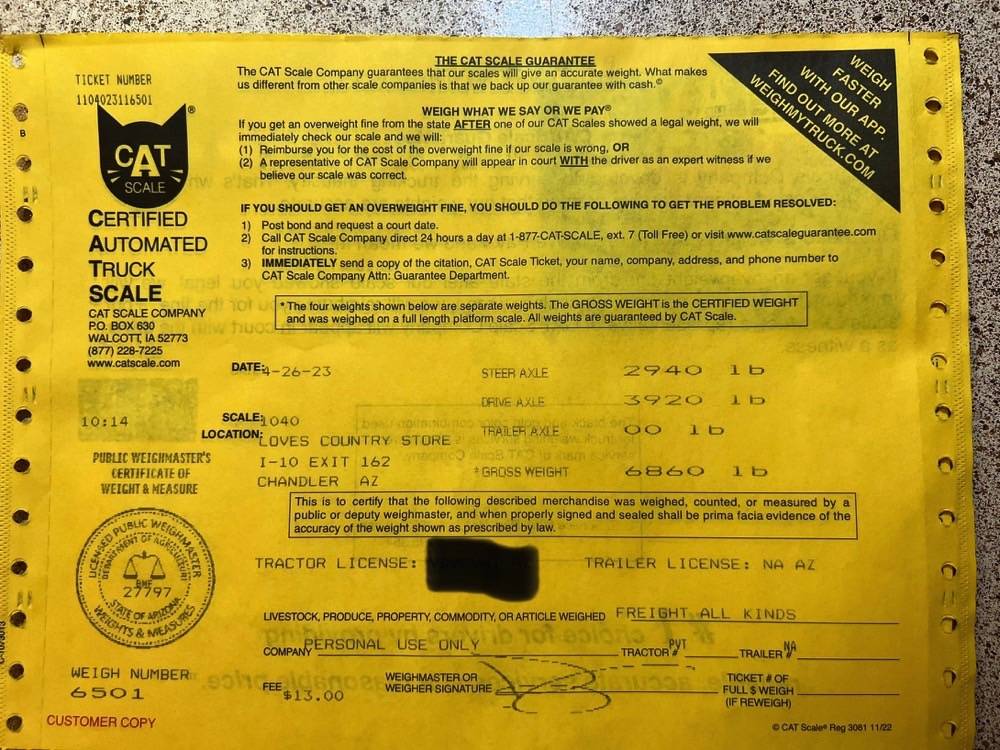 Jeep Gladiator My Gladiator Weighs... ScaleTicket