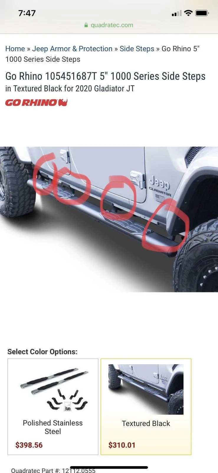 Jeep Gladiator Go rhino 5” 1000 series nerf bars 510CB2F7-08A5-4952-AC12-C3AA7979BC85