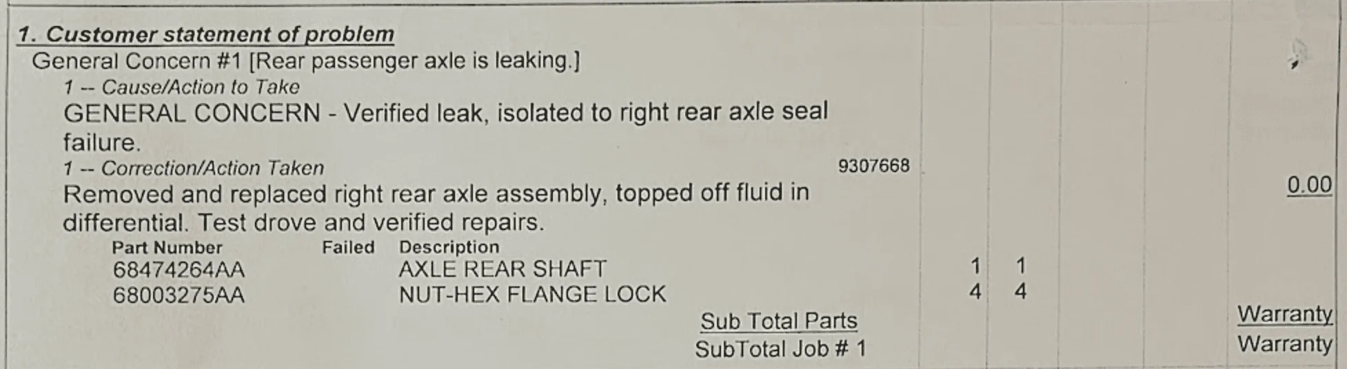 Jeep Gladiator Right Rear Axle Leak Recall Screen Shot 2023-12-18 at 7.28.33 PM