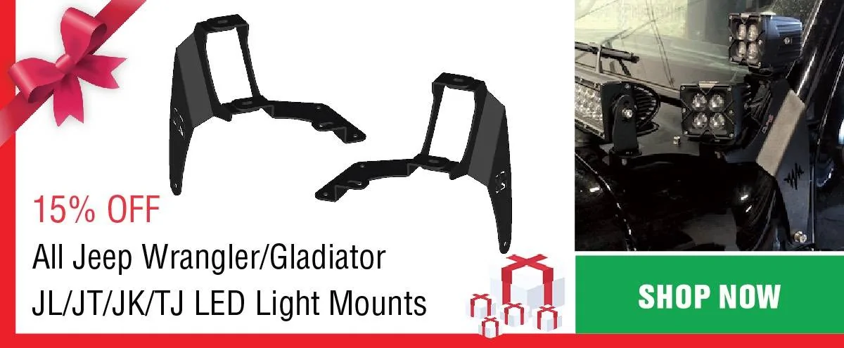 Jeep Gladiator Quake LED's HO HO Holy Smokes We're Slashing All the Prices Christmas/ Hanukkah/ Festivus 15% Off Sale! Xmas_2023_Email-08