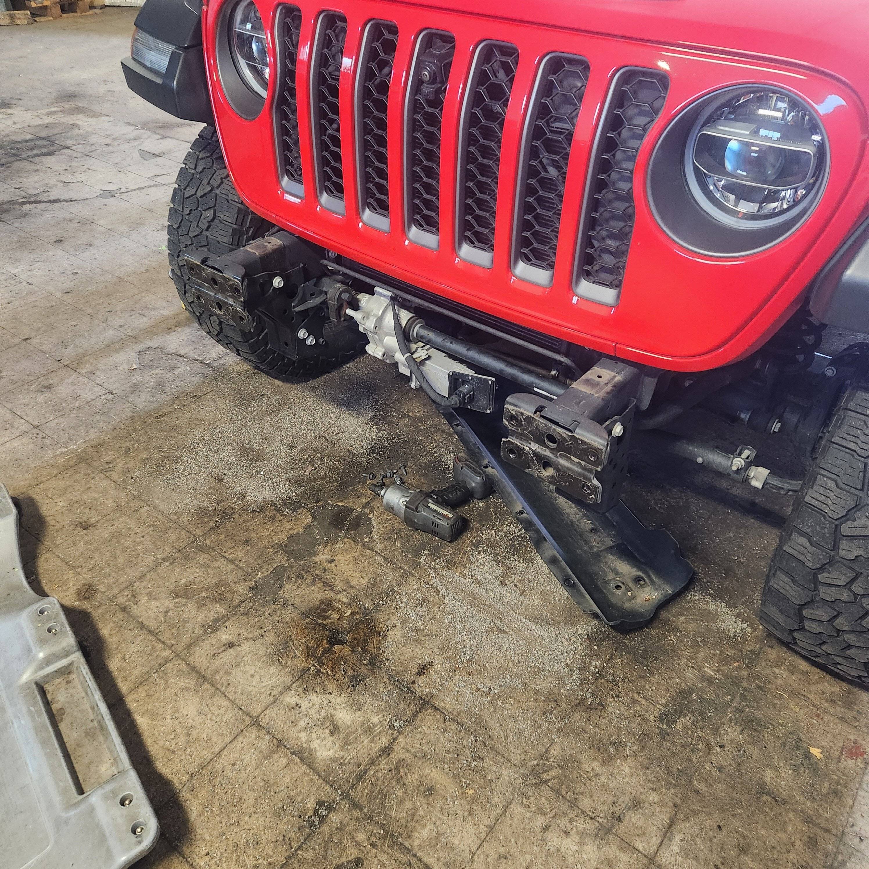 Jeep Gladiator Rough country winch plate install 20231219_134616