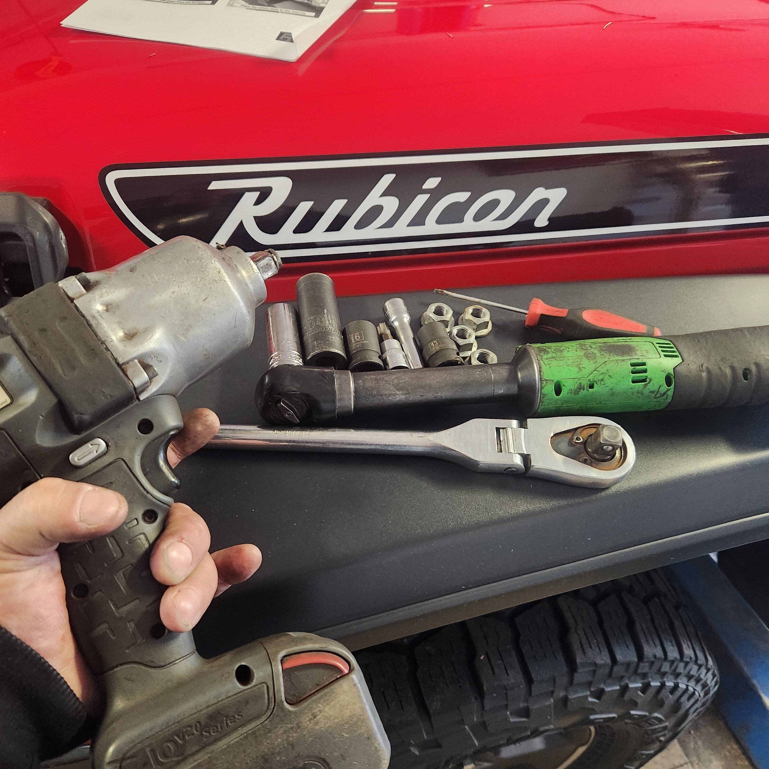 Jeep Gladiator Rough country winch plate install 20231219_135834