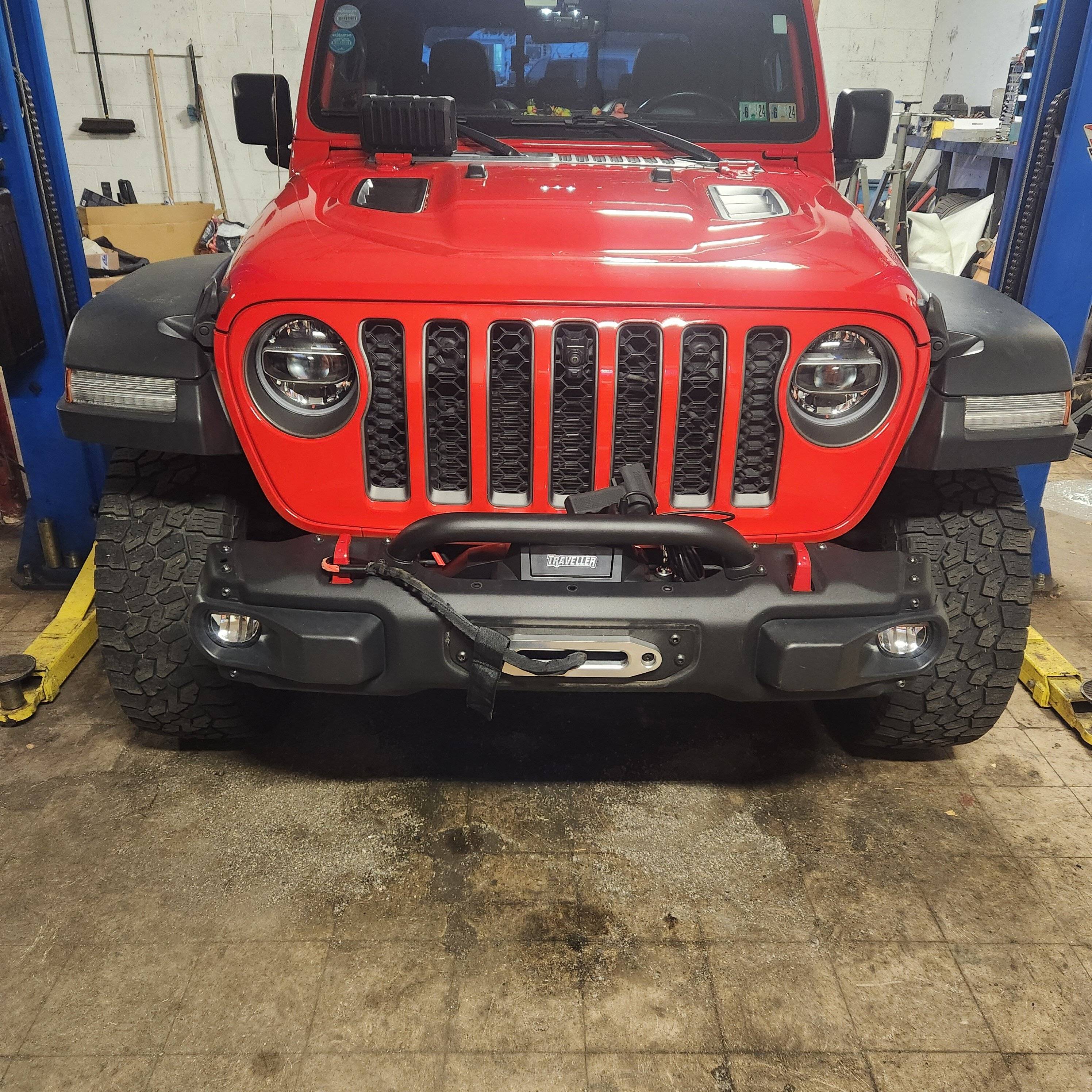 Jeep Gladiator Rough country winch plate install 20231219_164132