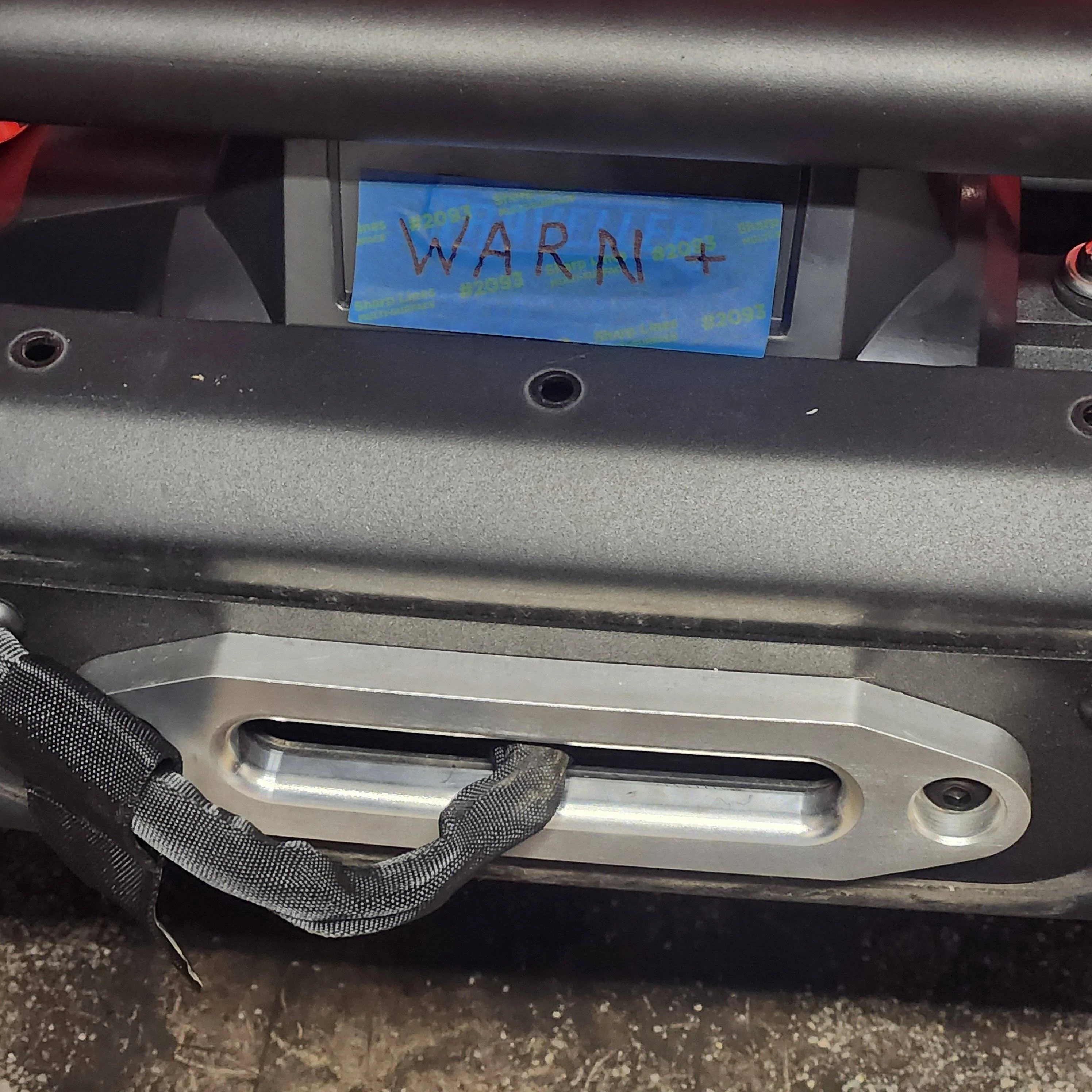 Jeep Gladiator Rough country winch plate install 20231219_164604