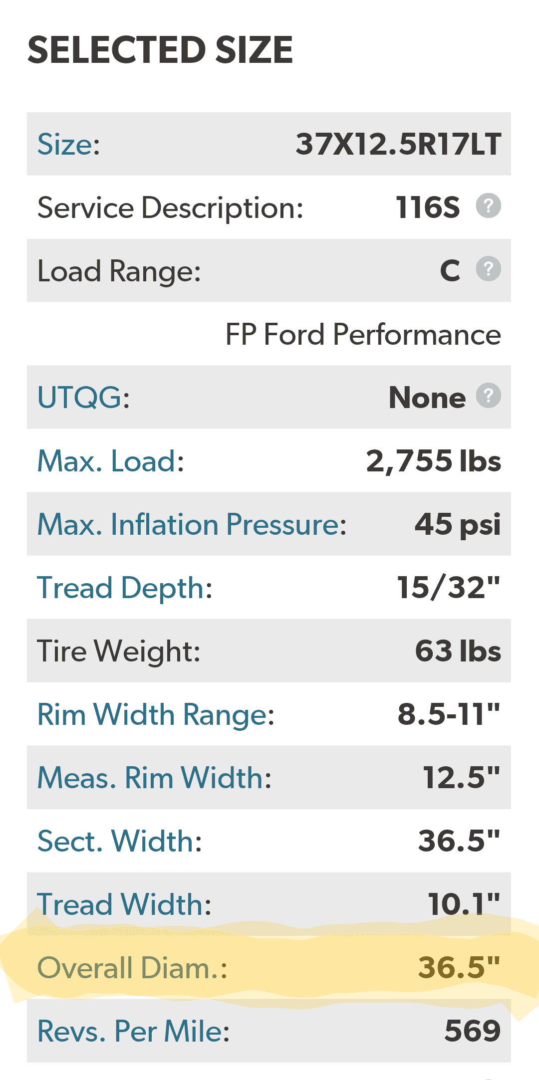 Jeep Gladiator 37 inch Tire Weight (by brand) Screenshot_20231223-213937~2