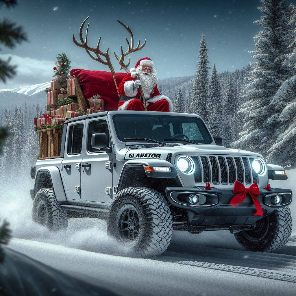 Jeep Gladiator Merry Christmas! WhiteGladiatorSanta